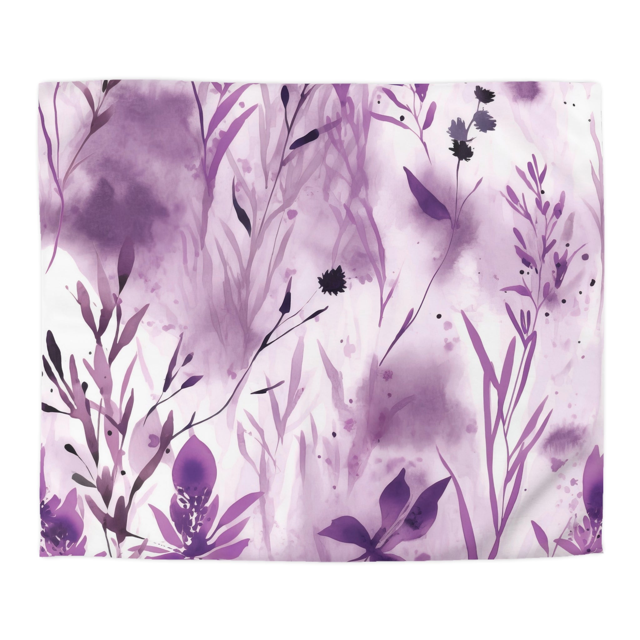 Floral Duvet, Pillow Cover | Floral, Purple White Bedroom Decor