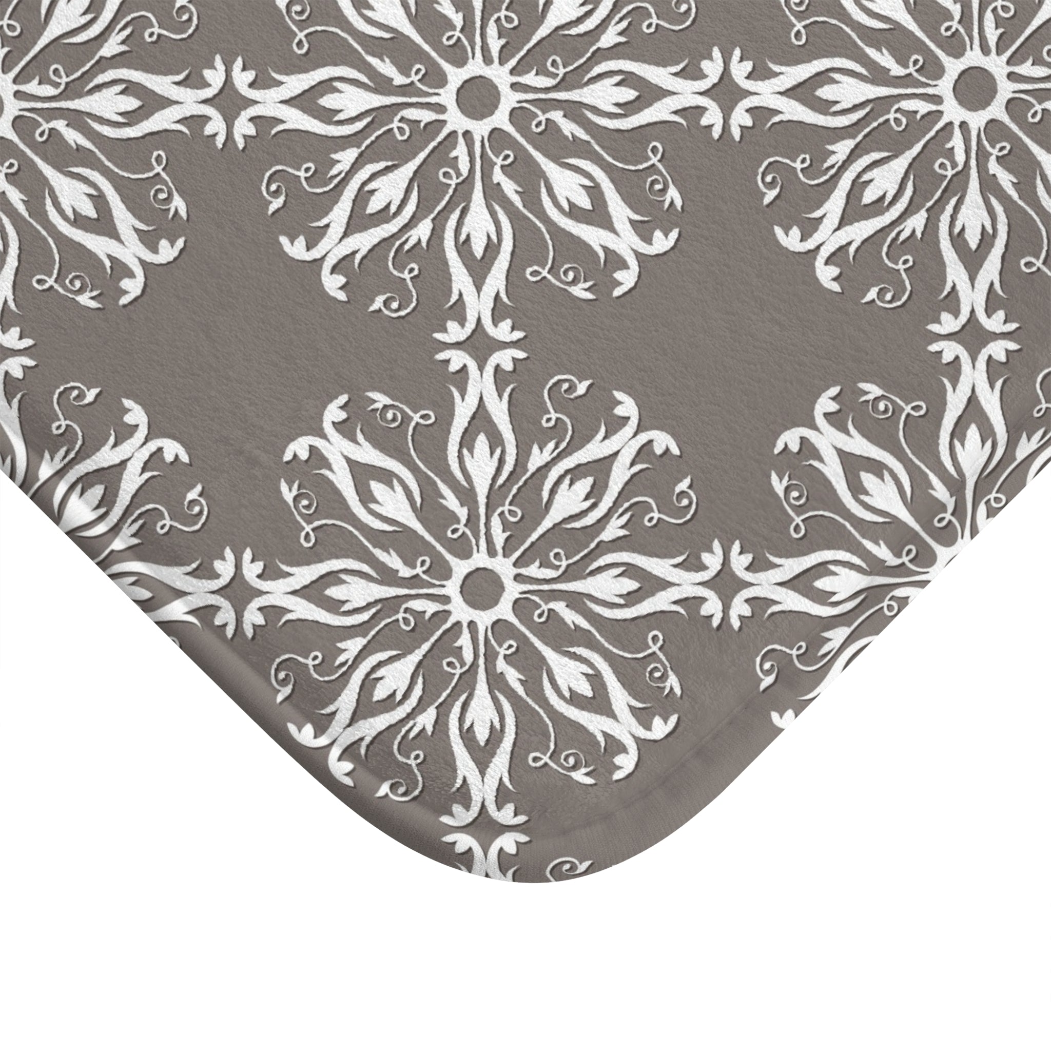 Retro Bath, Kitchen Mat | Vintage Art Deco, Nouveau Grey White