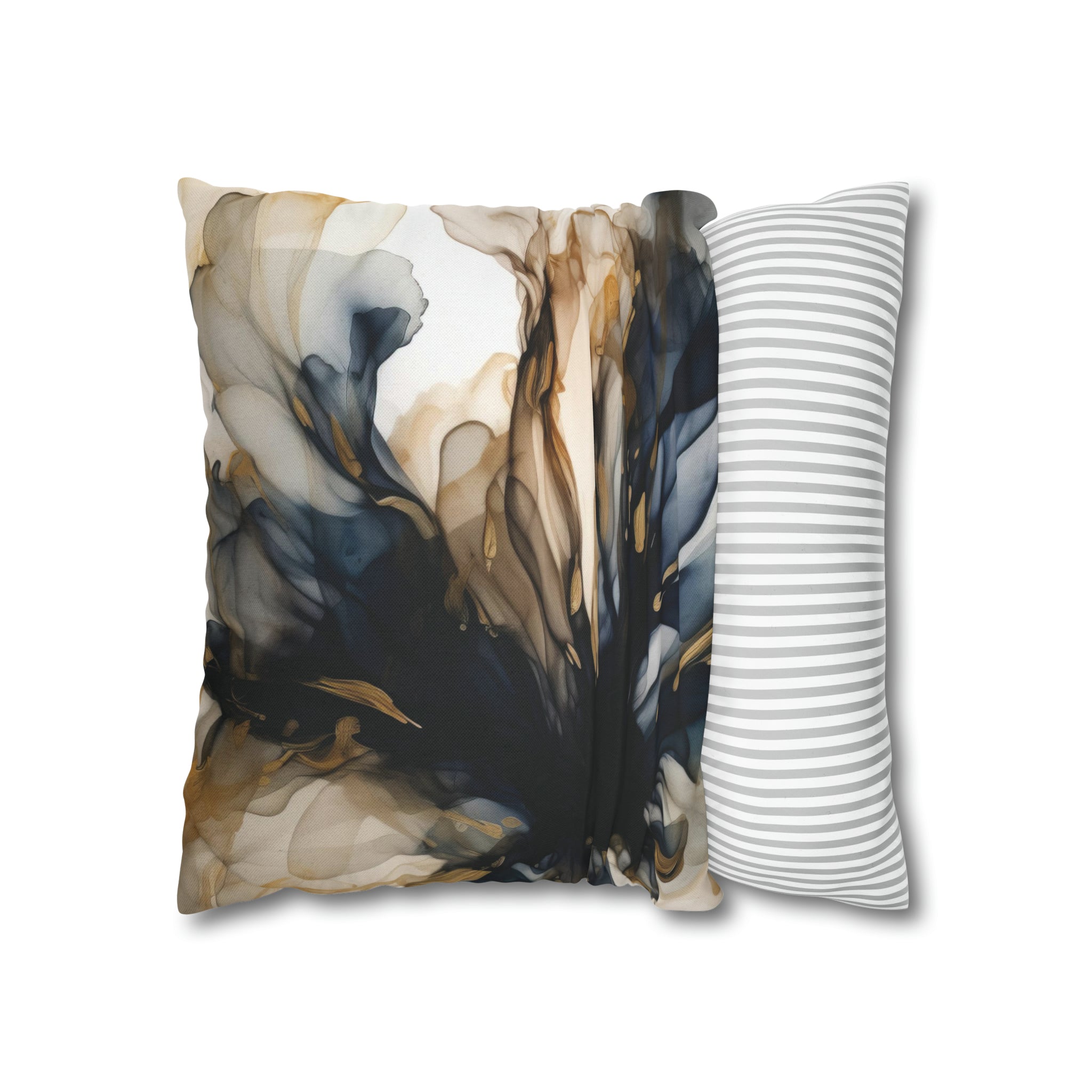 Abstract Pillow Cover | Navy Blue, Beige Ombre
