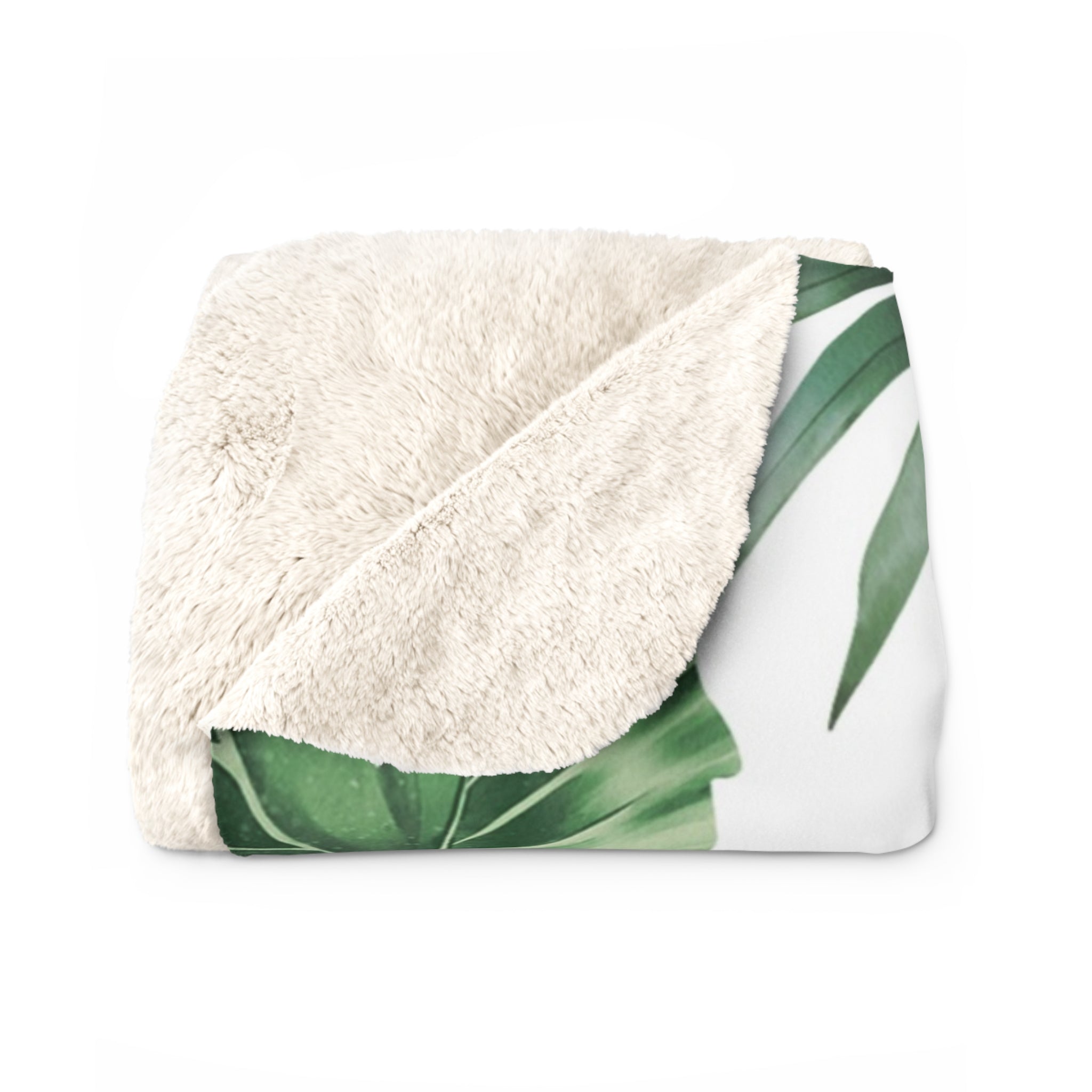 Floral Throw Blanket | Jungle Monstera Palm Leaves
