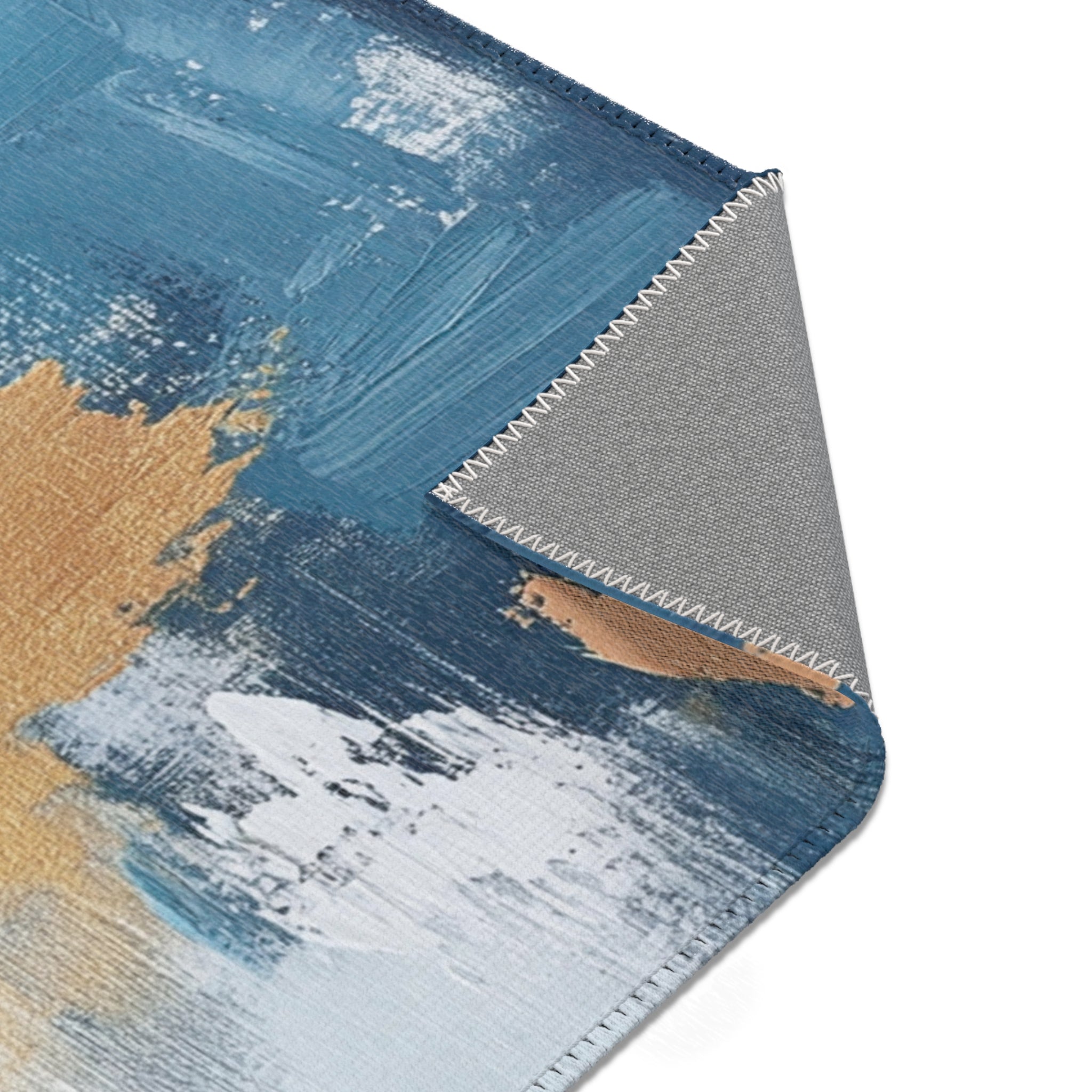 Abstract Ombre Area Rug | Pink Blue Watercolor Artsy Rug