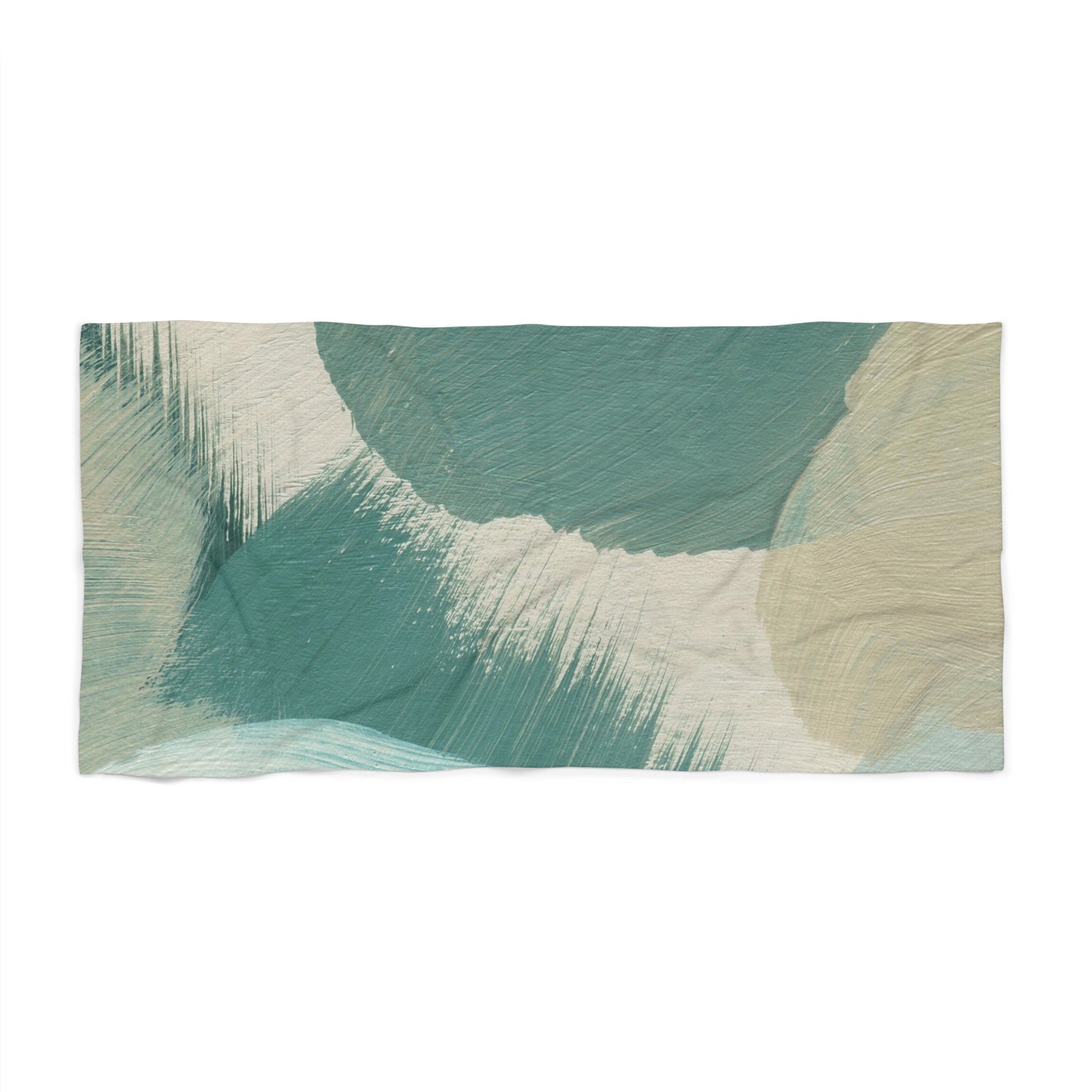 Bath, Beach Towel | sage green, beige