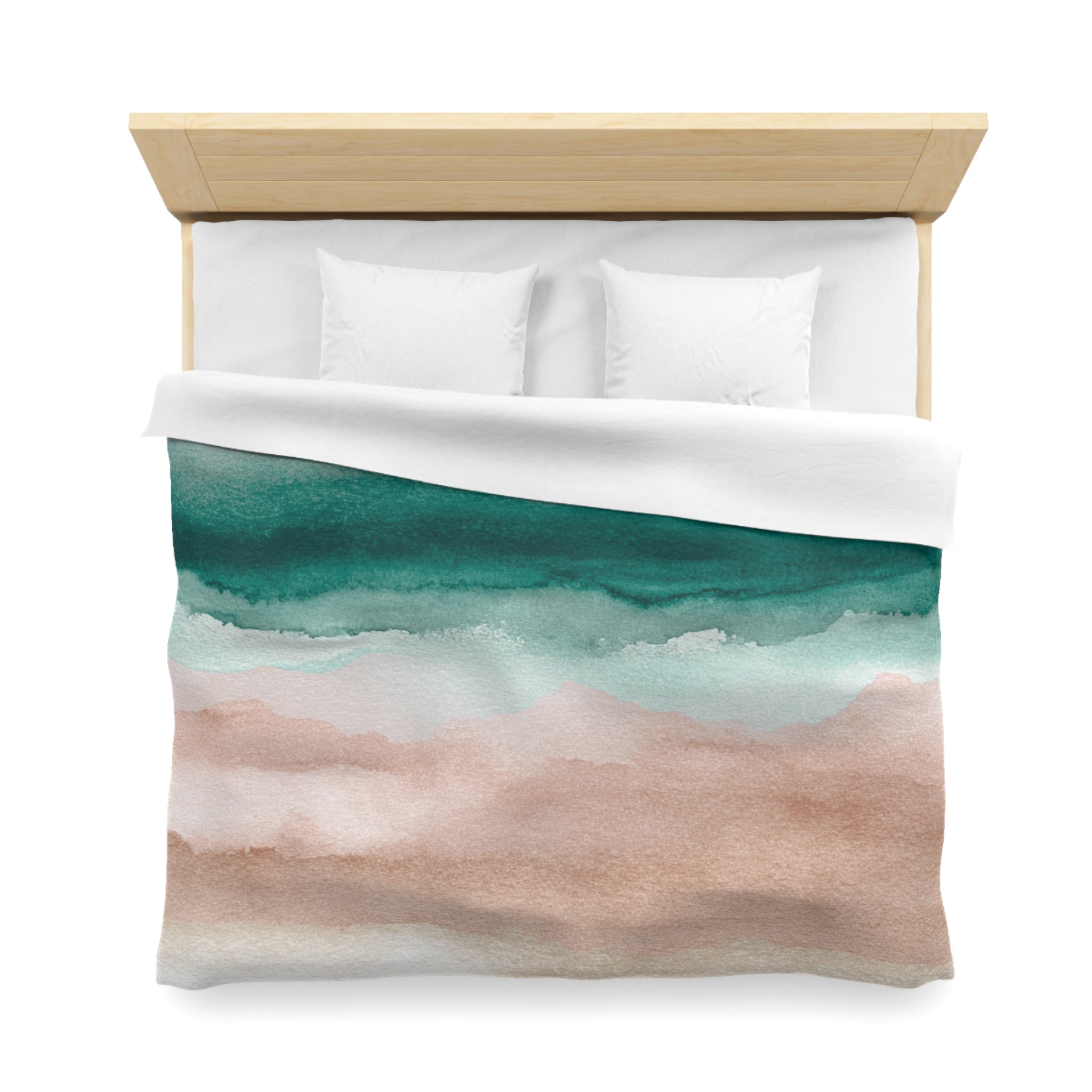 Ombre Duvet, Pillow Cover | Pink Green Bedroom Decor