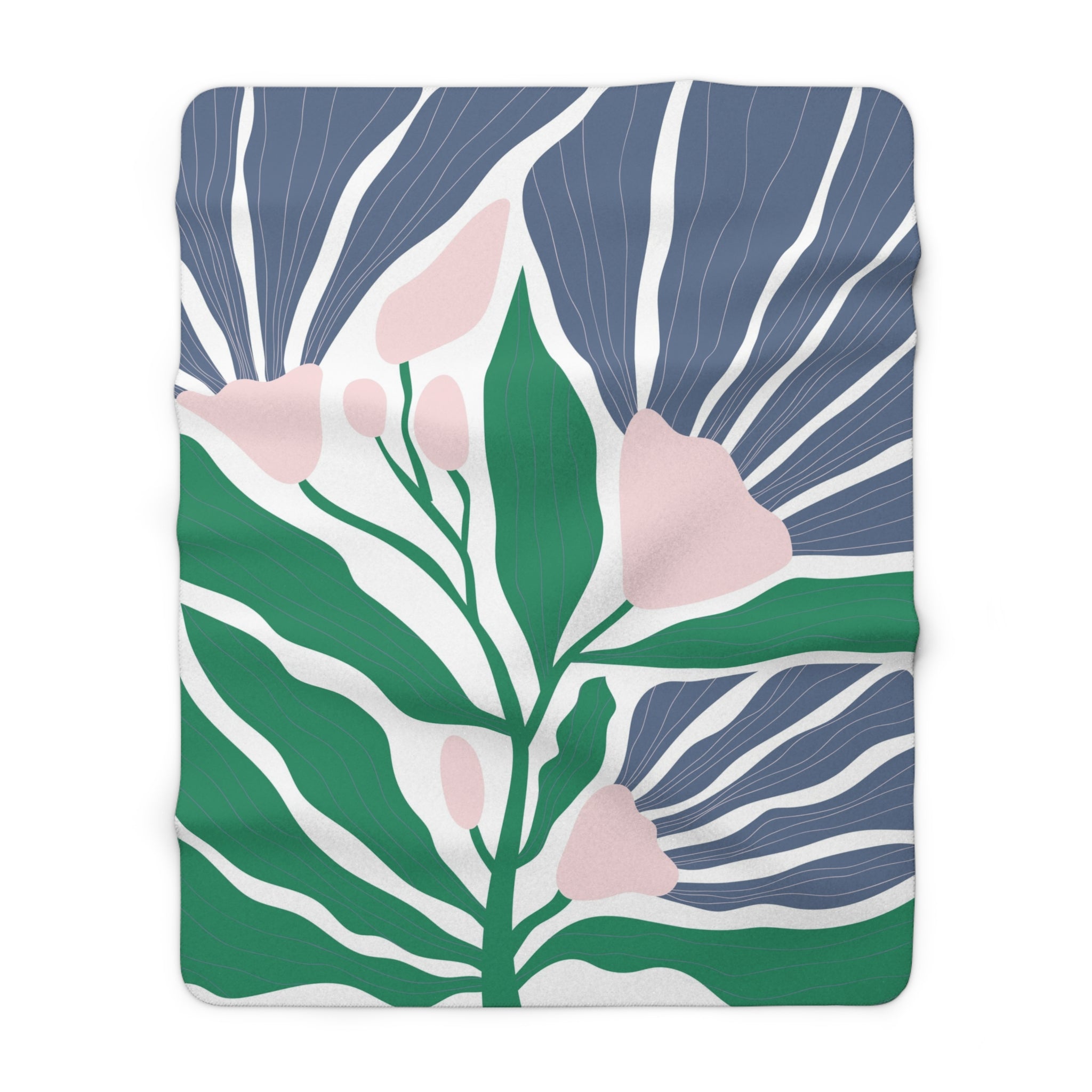 Abstract Throw Blanket | Matisse Green Blue Pink