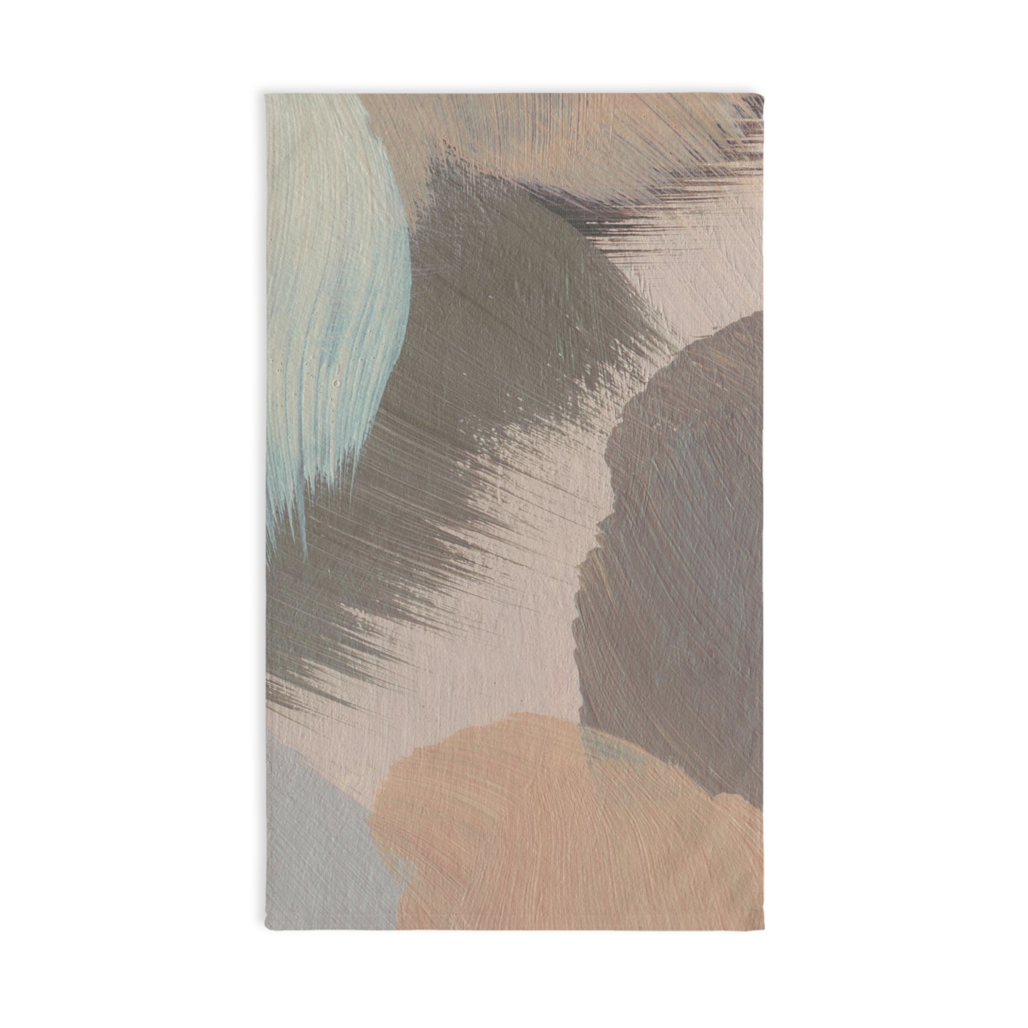 Abstract Kitchen, Bath Hand Towel | Taupe, Dusty Blush Beige