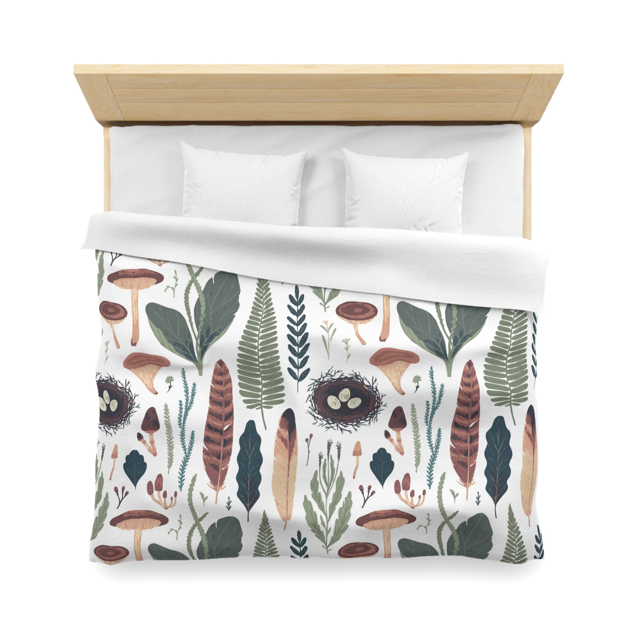 Floral Duvet, Pillow Cover | Sage Green Forest Bedroom Decor