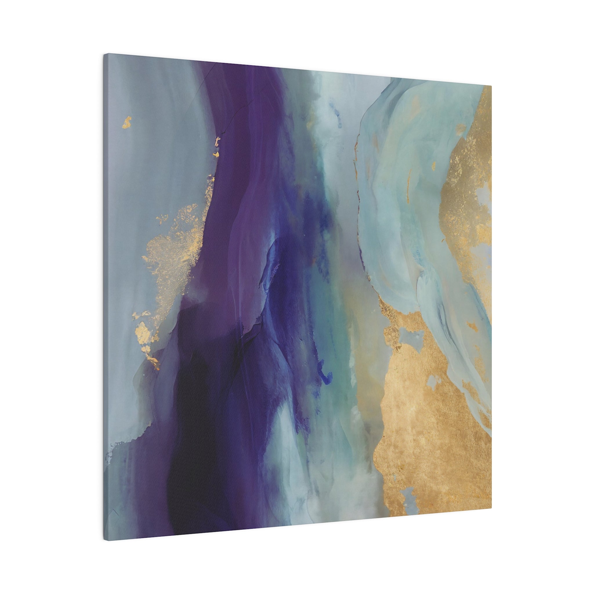 Abstract Canvas Wall Art | Purple Blue Green Ombre Wall Artwork