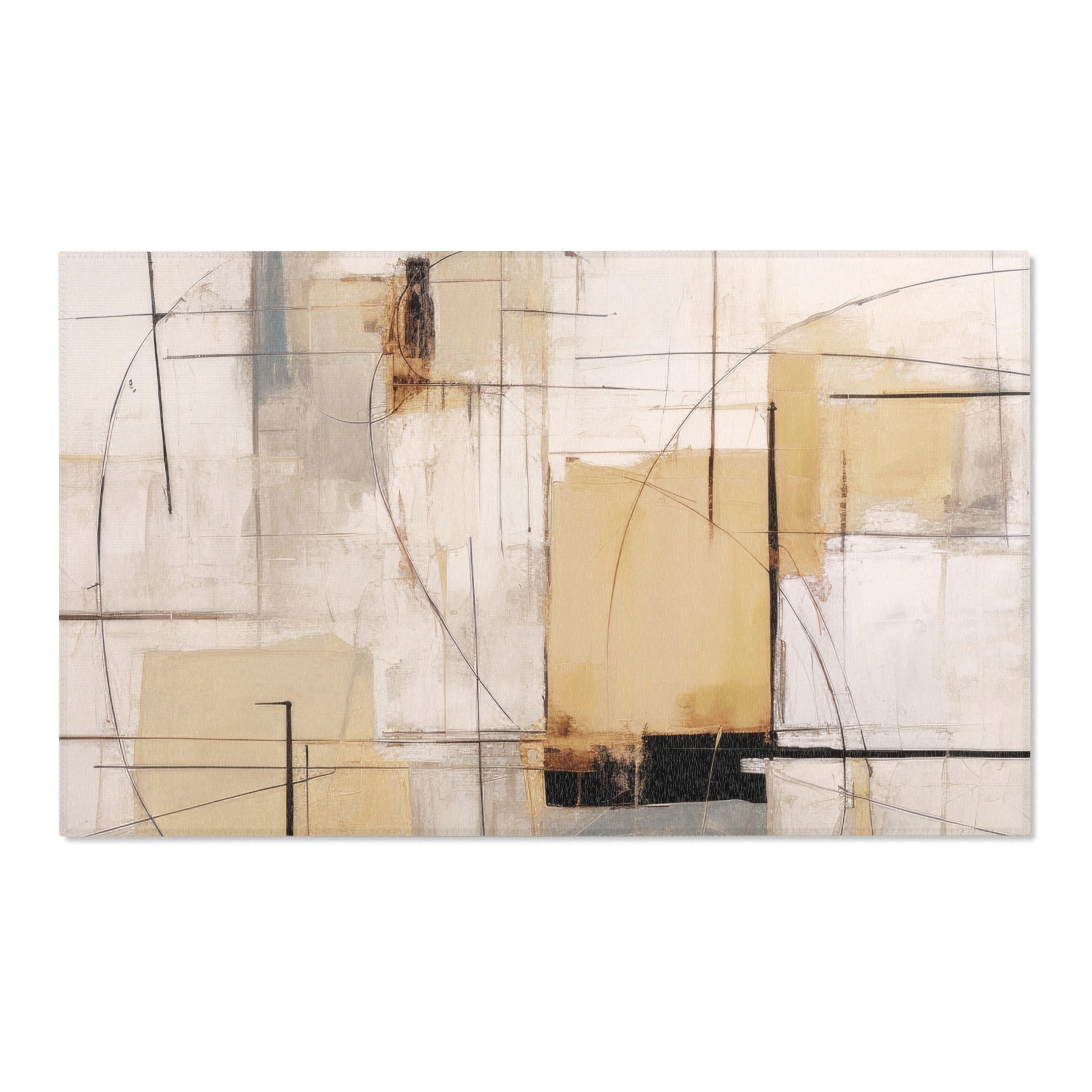 Modern Area Rug | Abstract Blush Pink, Beige