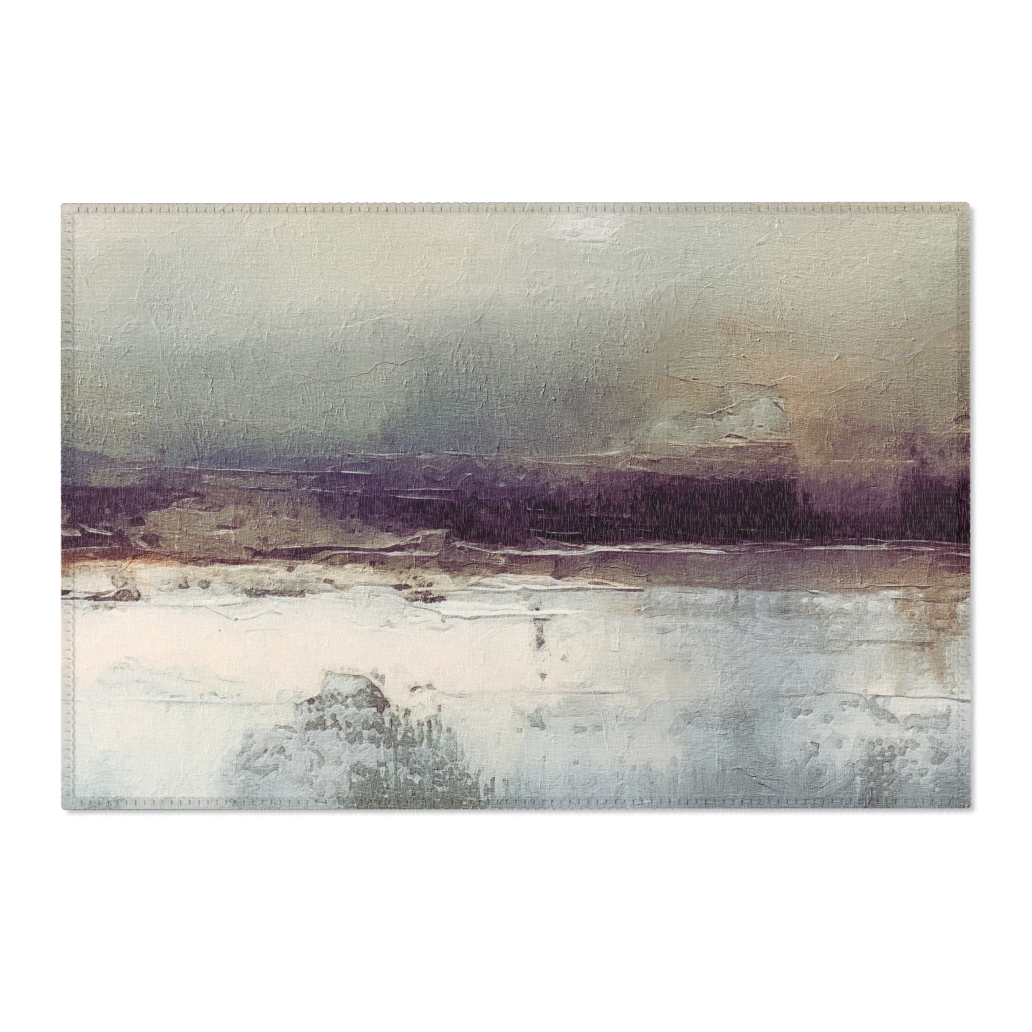 Abstract Area Rug | Grey Purple Watercolor Artsy Rug