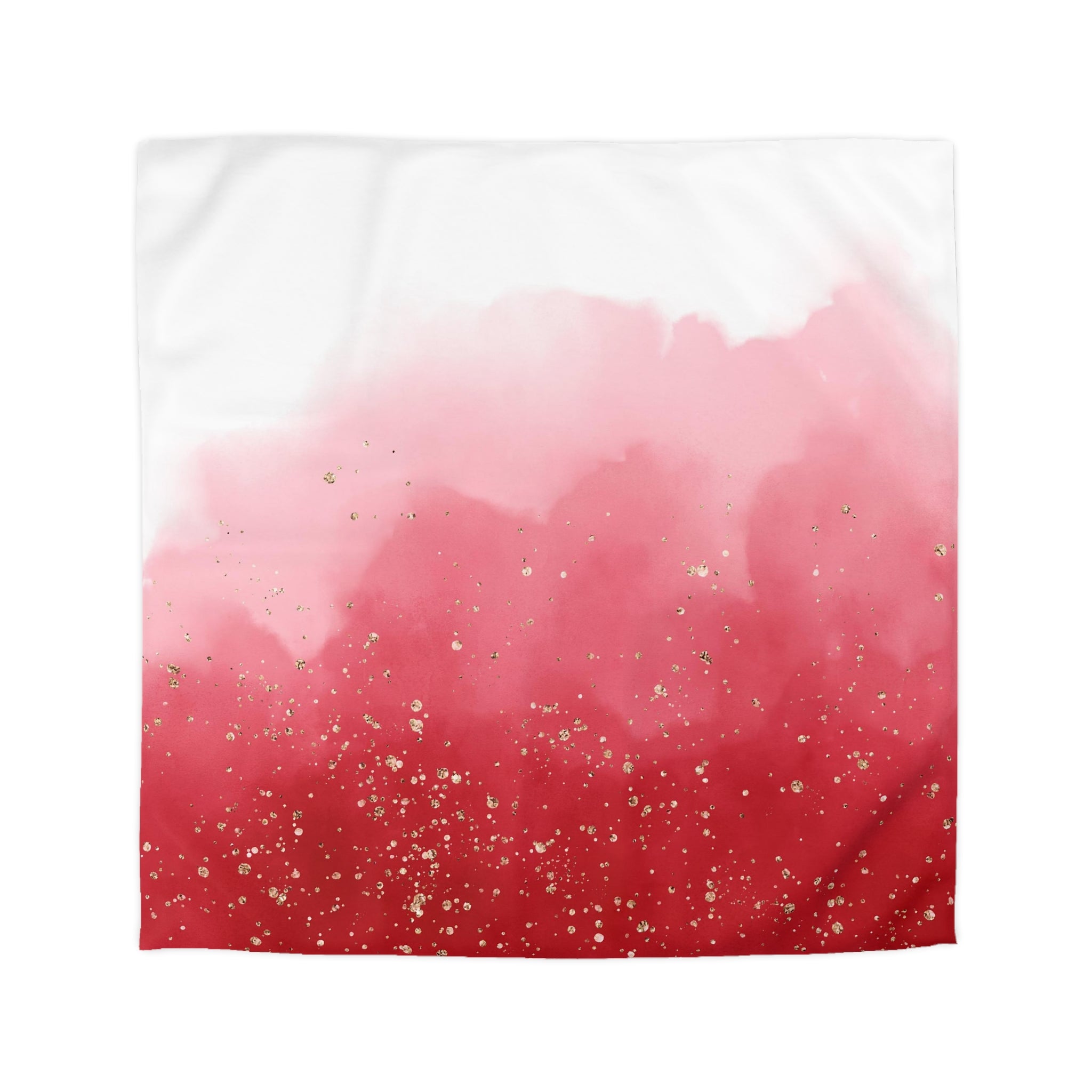 Boho Duvet Cover | Red, Pink Ombre White | Bedroom Decor