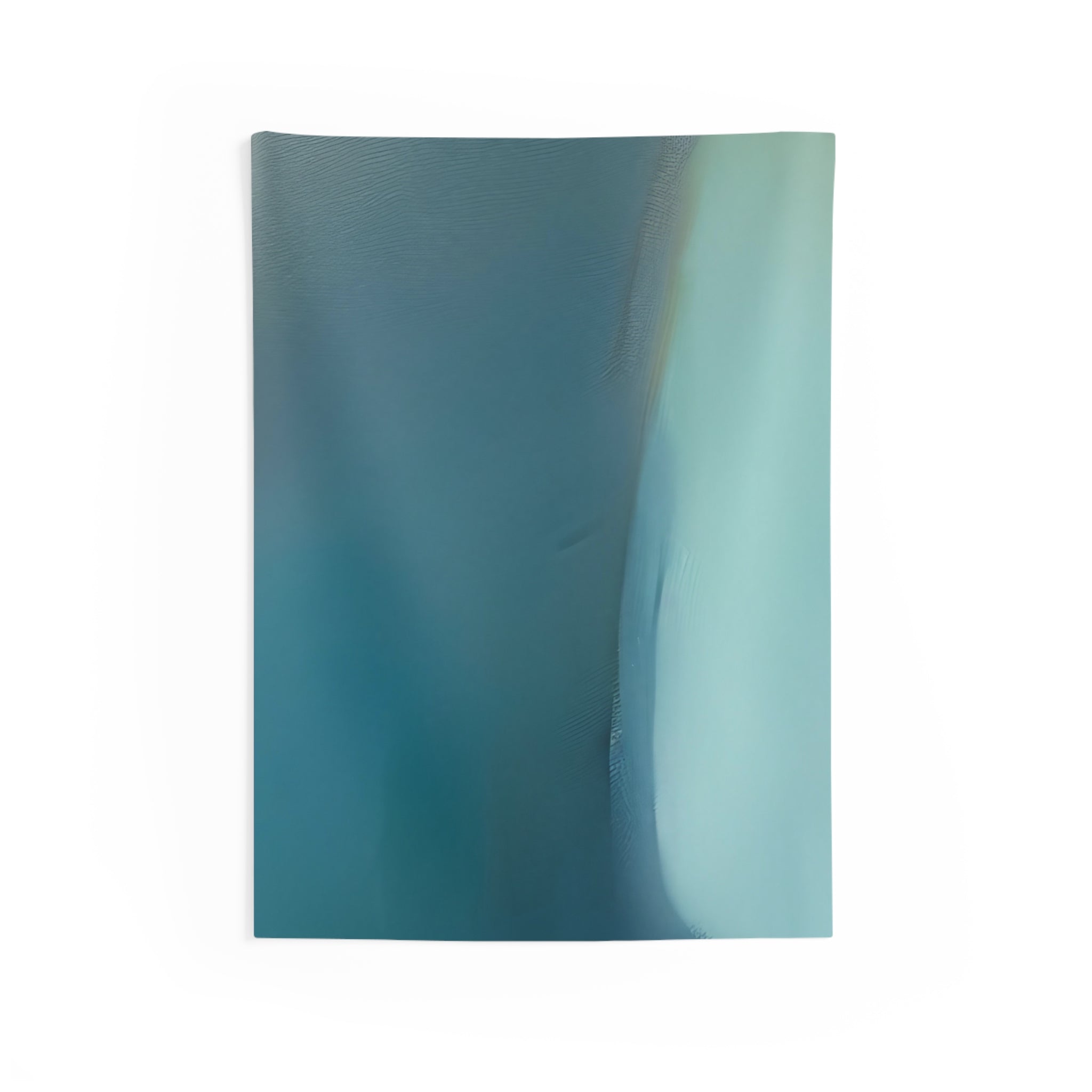 Abstract Wall Hanging Fabric Tapestry; Teal Blue Watercolor