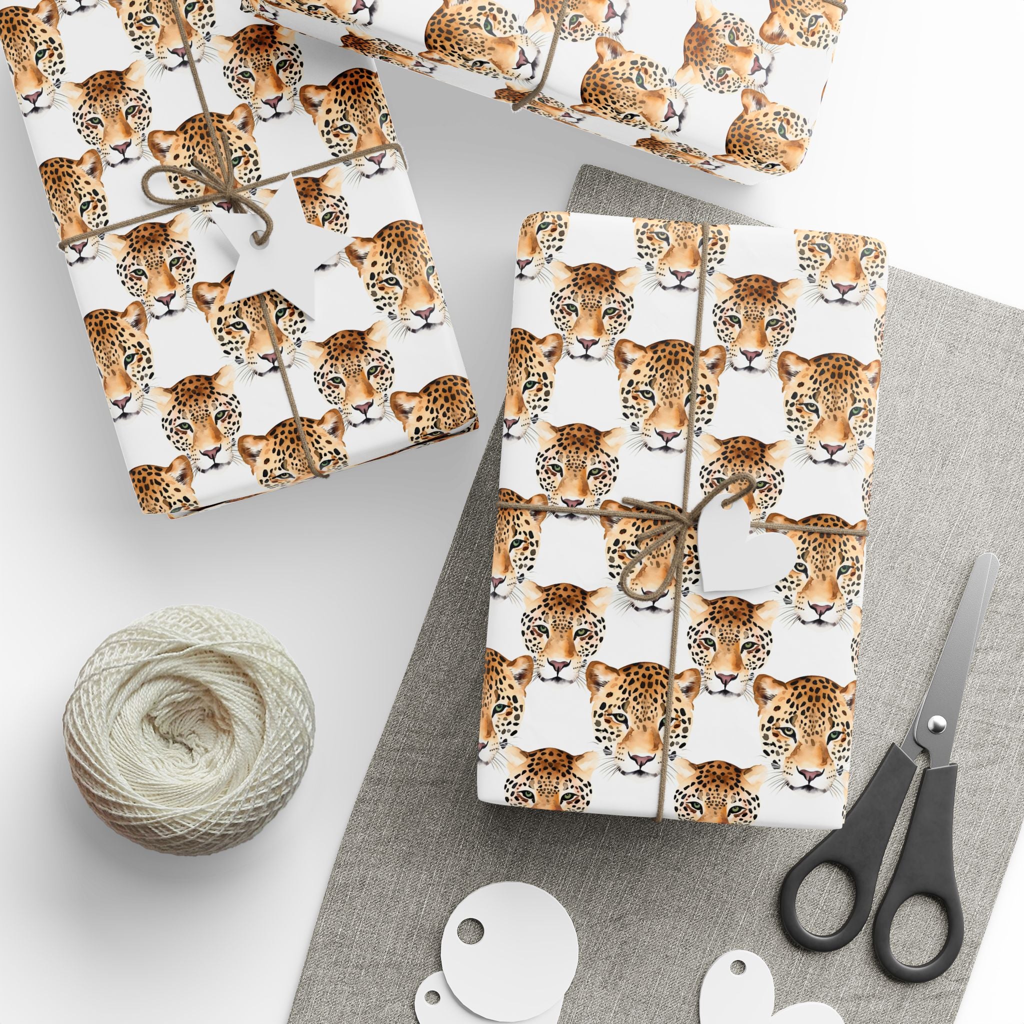 Leopard Gift Wrapping Paper | Jungle Animal Wrap for the Holidays, Birthdays