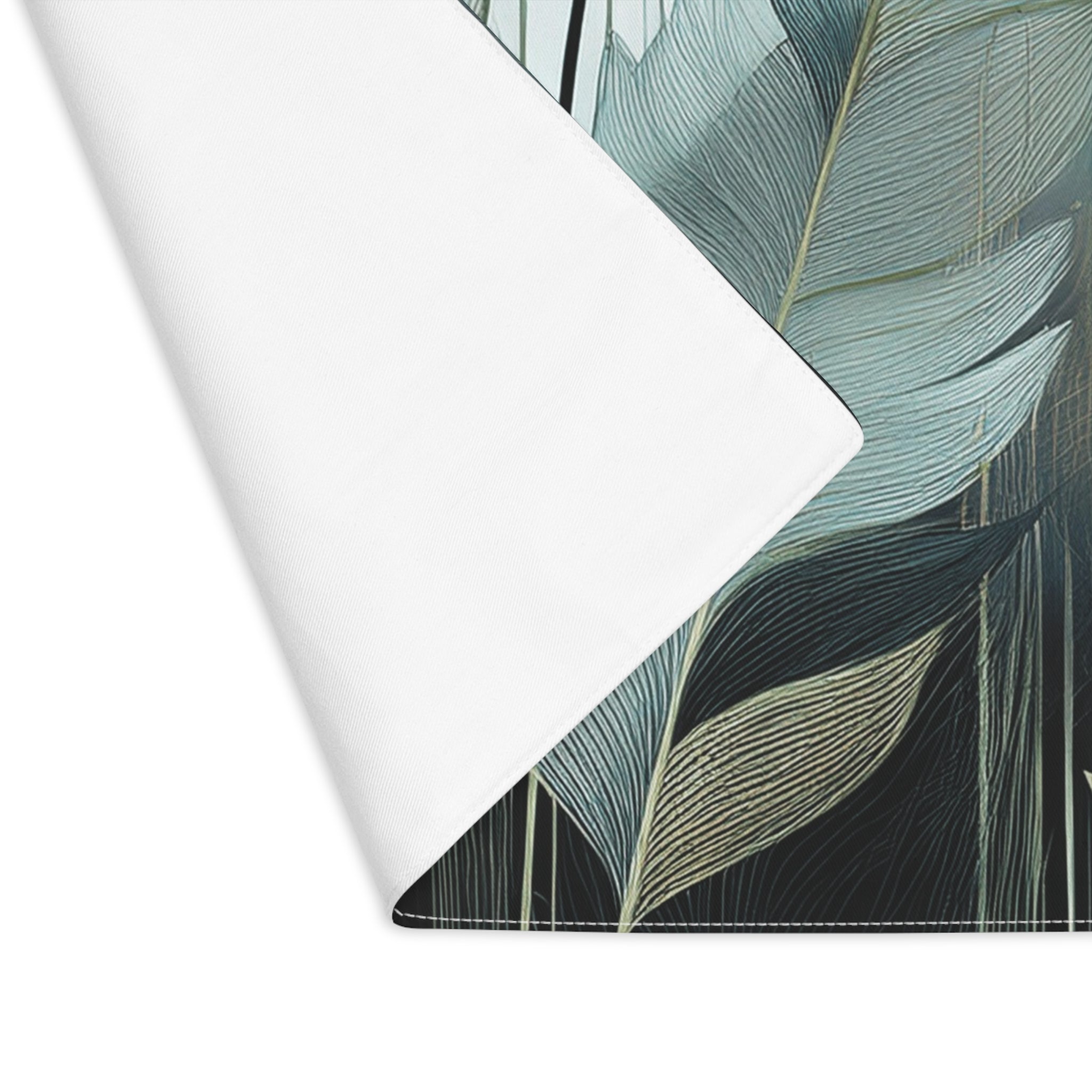 Placemat - Floral Dining Table Placemats, Watercolor Teal Mint Green