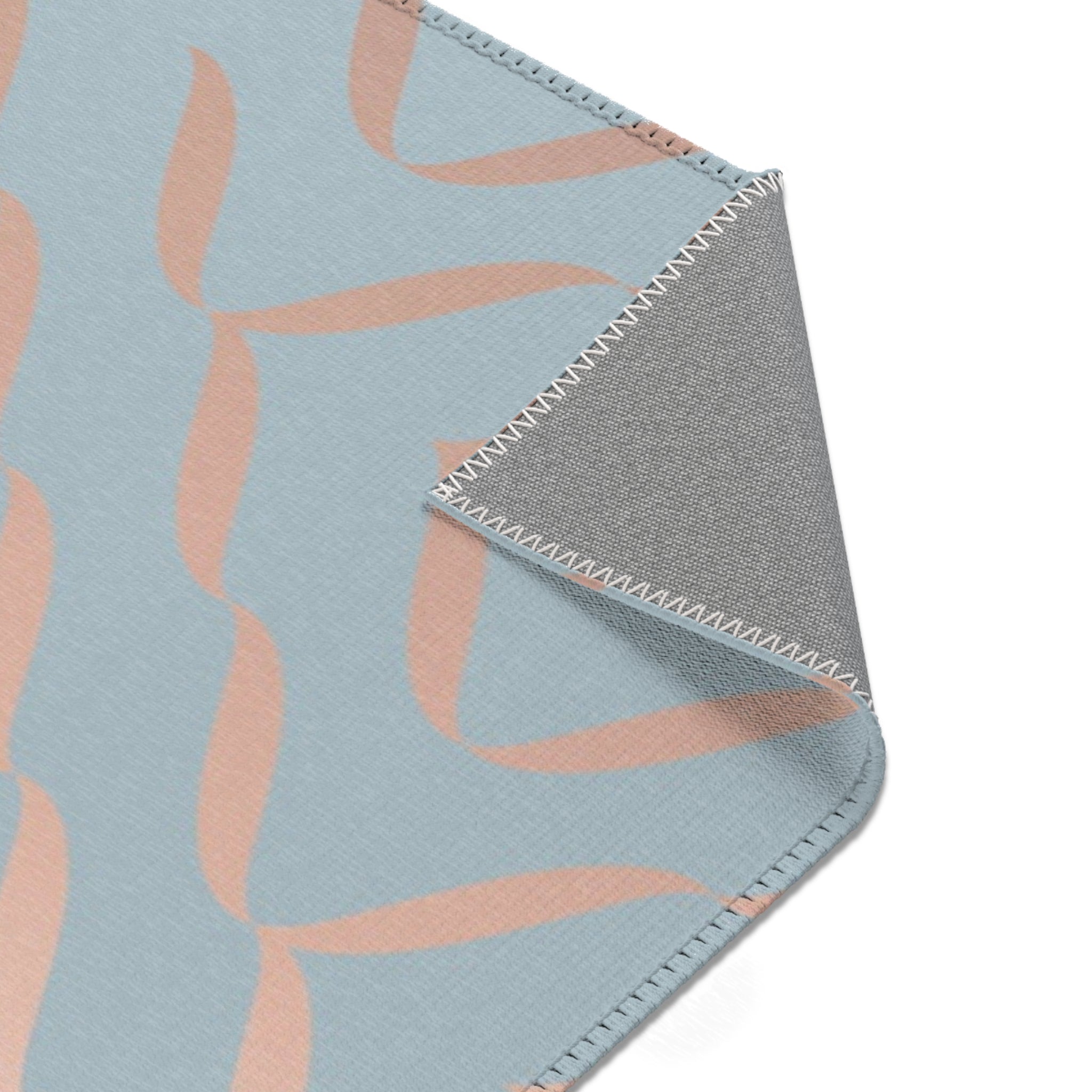 Abstract Large Area Rug | Ombre Blue Beige Watercolor Rug