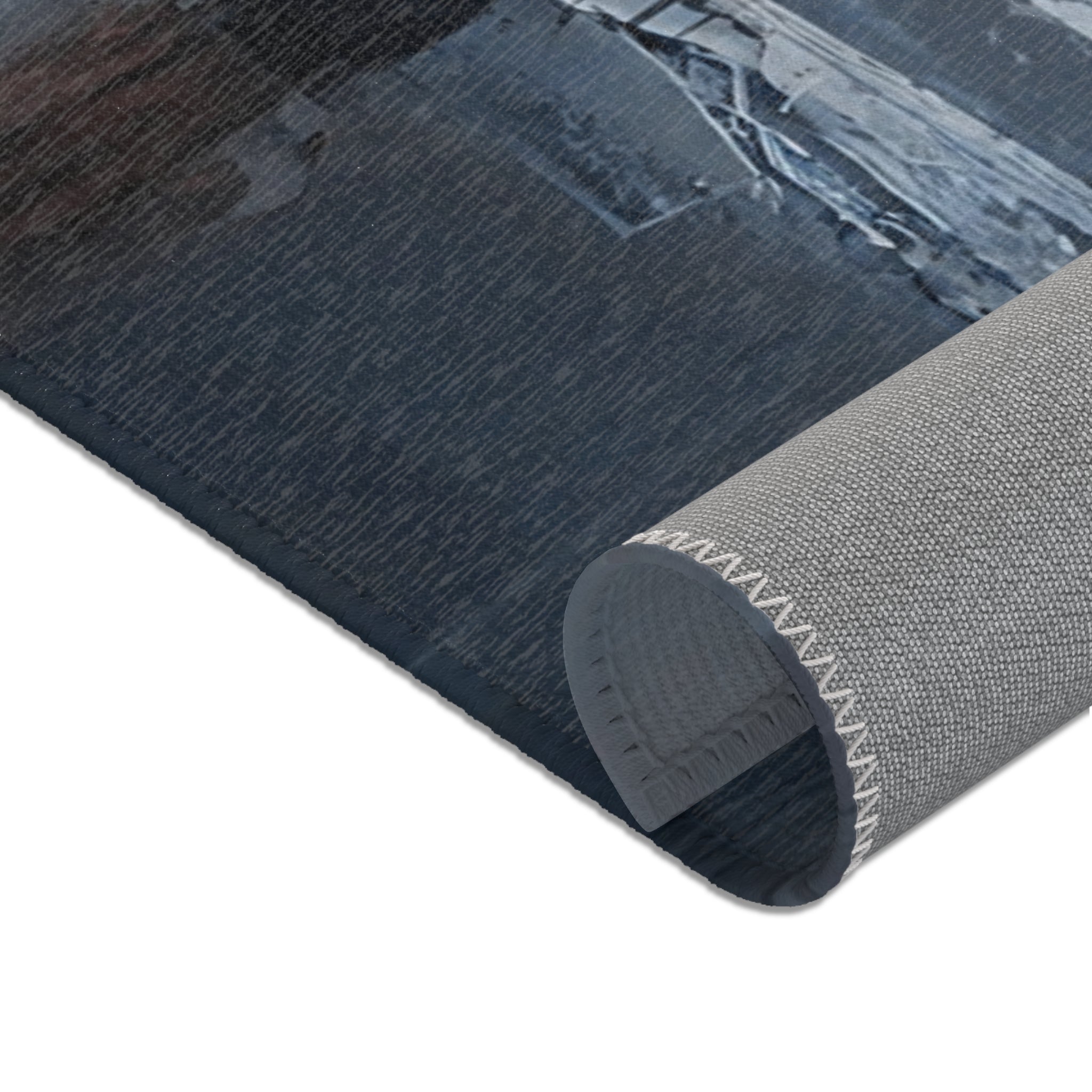 Rustic Abstract Area Rug | Black Grey, Blush Pink White