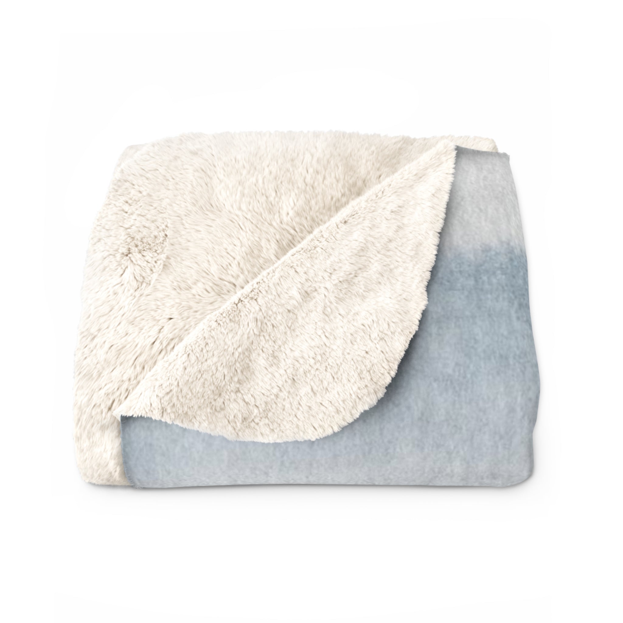 Cozy Comfy, Abstract Blanket | Navy Indigo Blue, Gray Black Ombre, Landscape