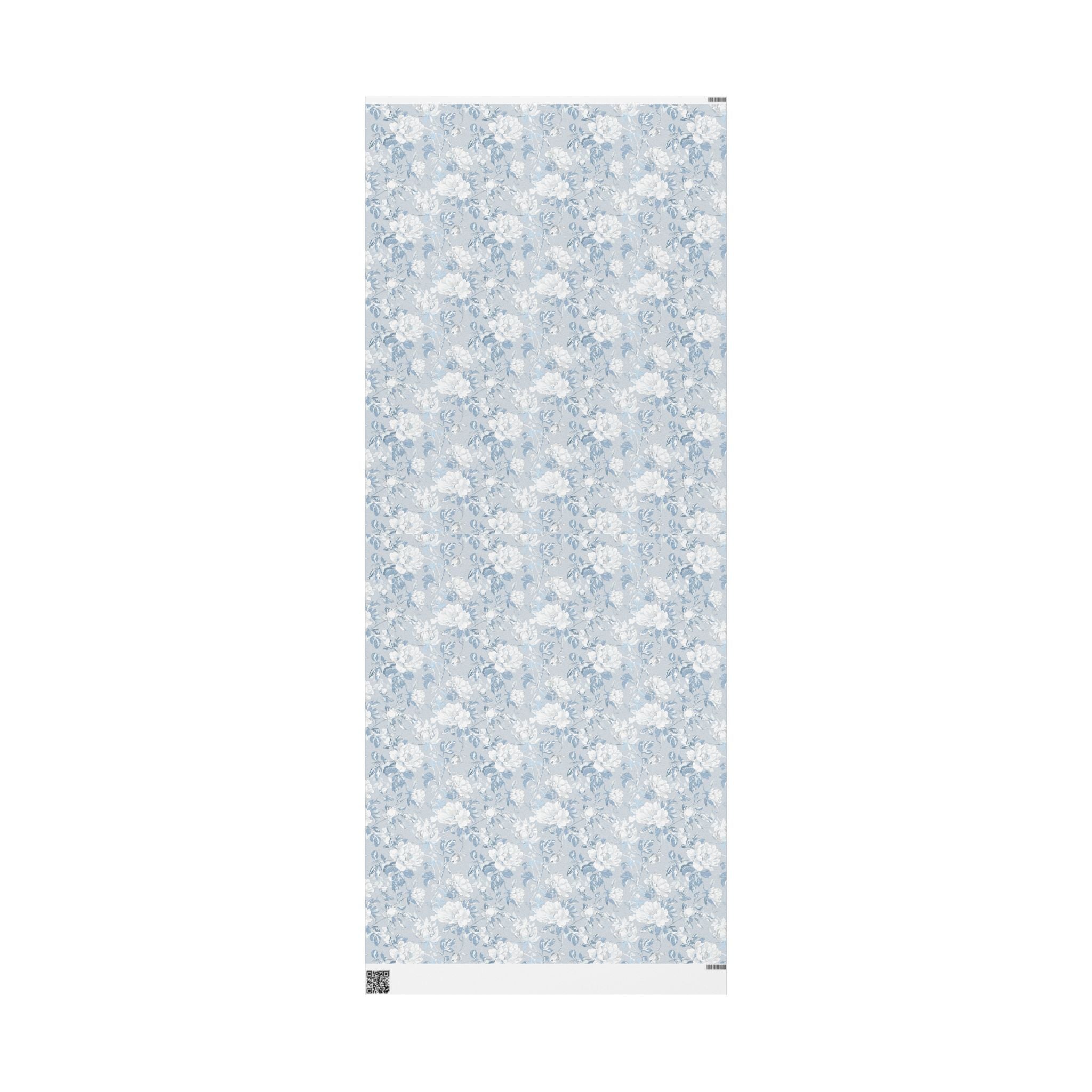 Floral Wrapping Papers, Light Blue Botanical Gift Wrapping for the Holidays, Birthdays