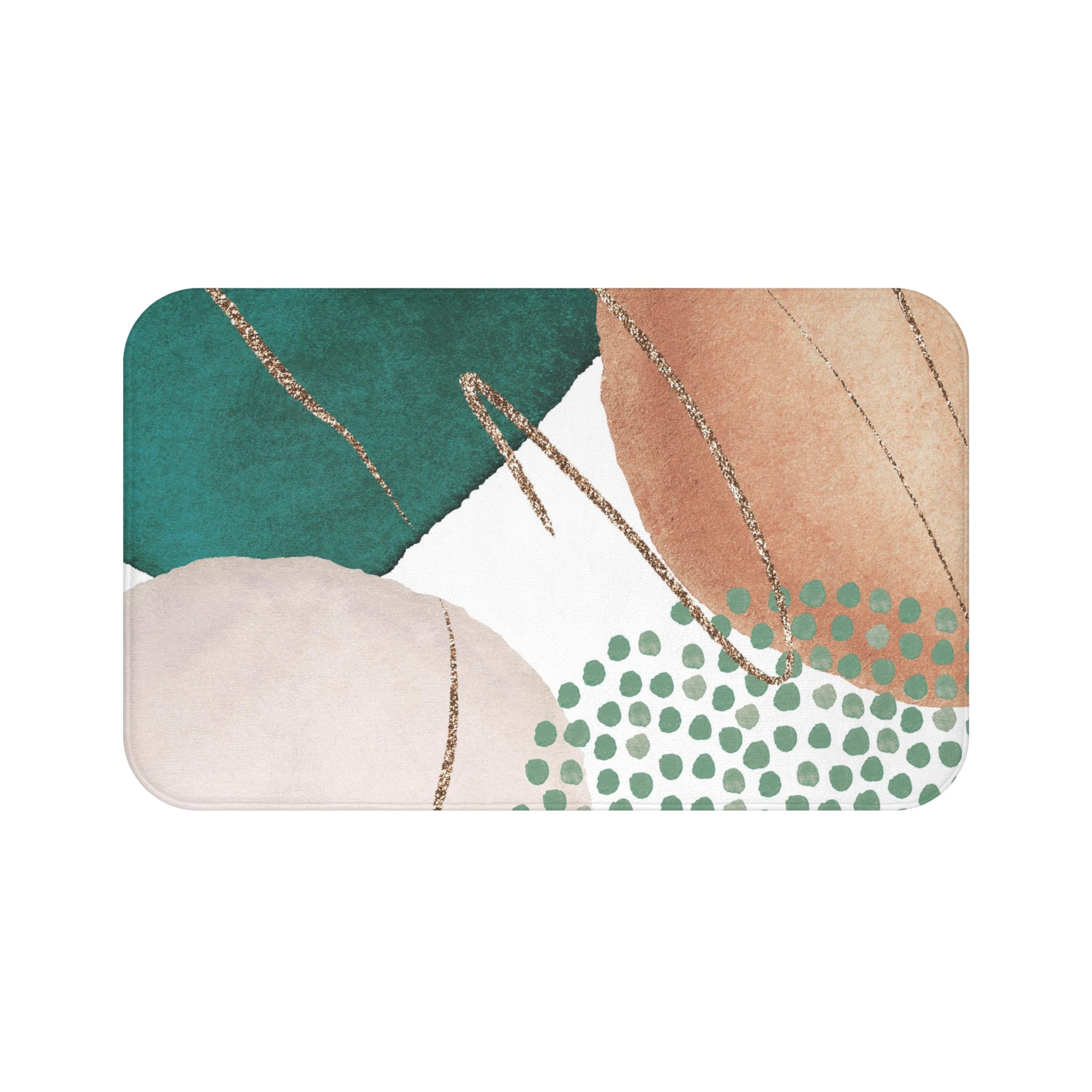 Boho Bath, Kitchen Mat | Modern Blush Pink, Sage Green, Beige