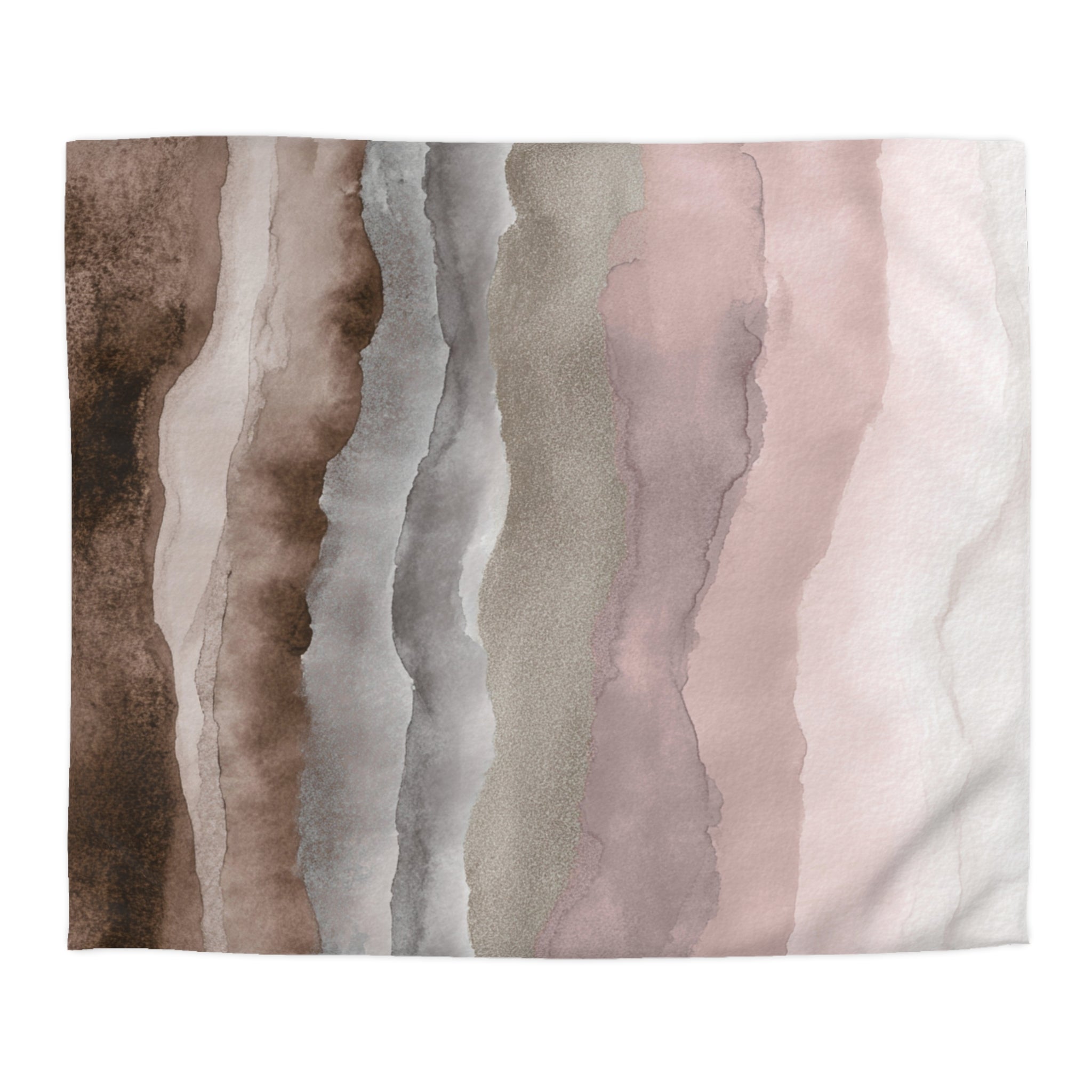 Ombre Duvet, Pillow Cover | Pink Brown Bedroom Decor