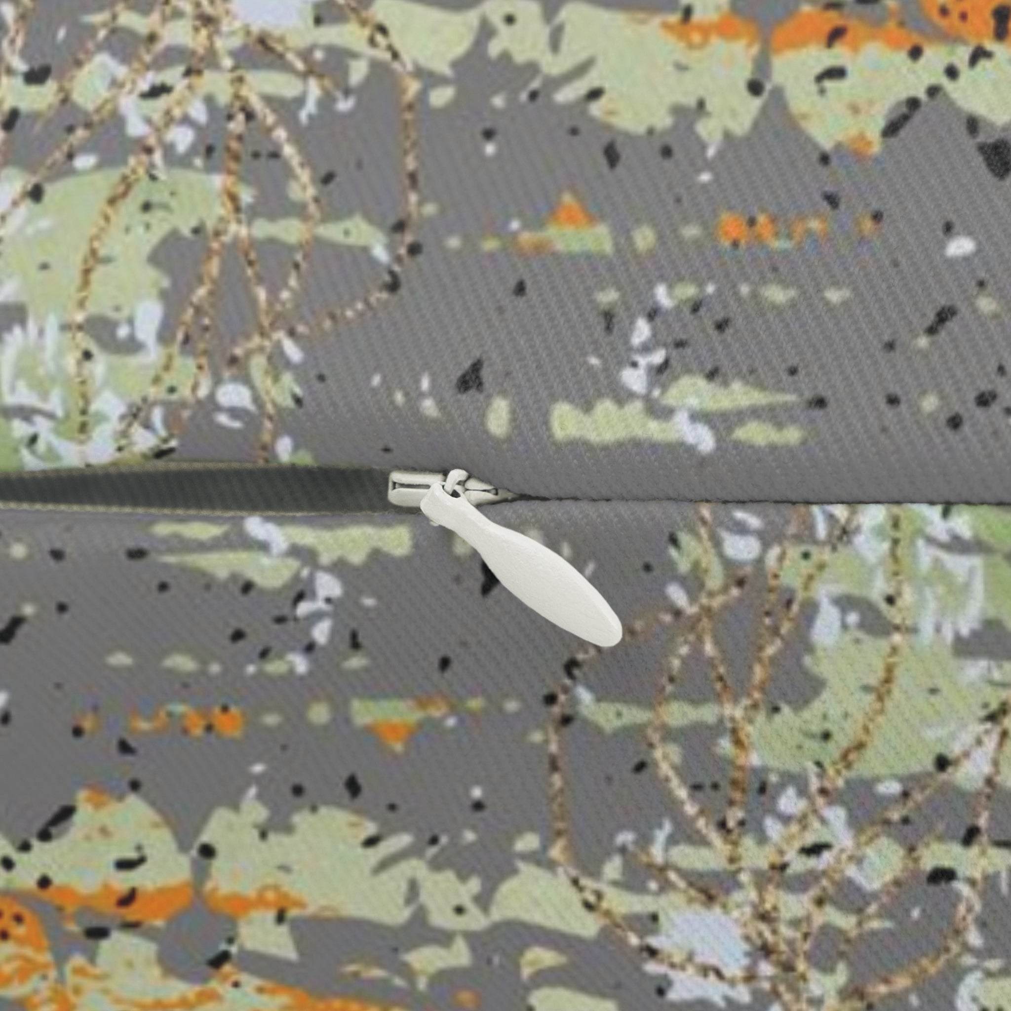 Abstract Lumbar Pillow | Sage Green, Orange Gray