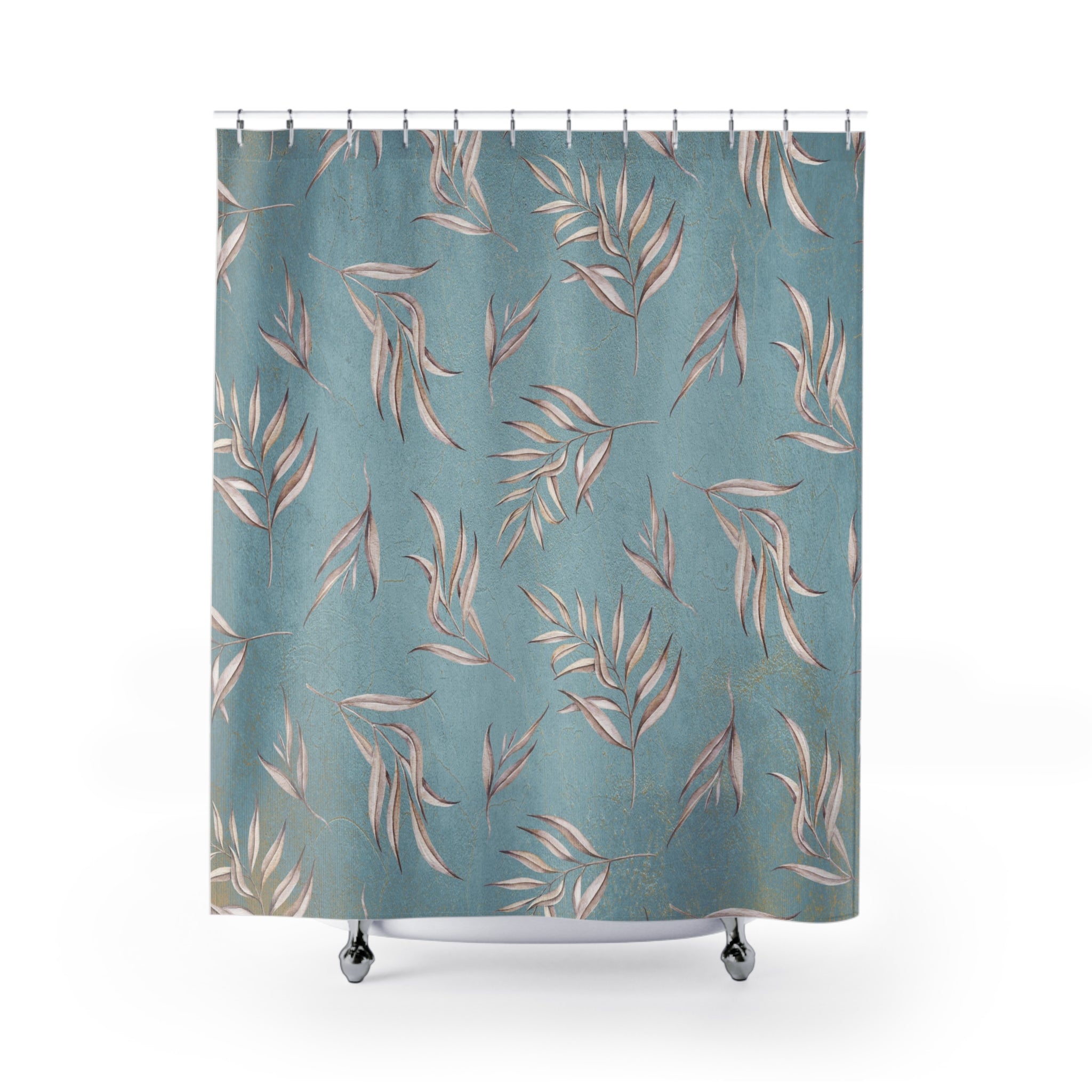 modern boho fabric shower curtain