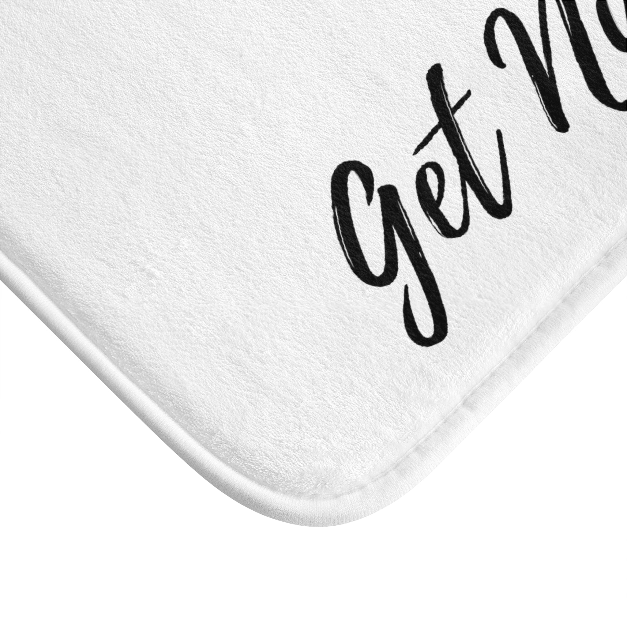 Get Naked Bath Mat | Red Lips, White Black Bathroom Rug