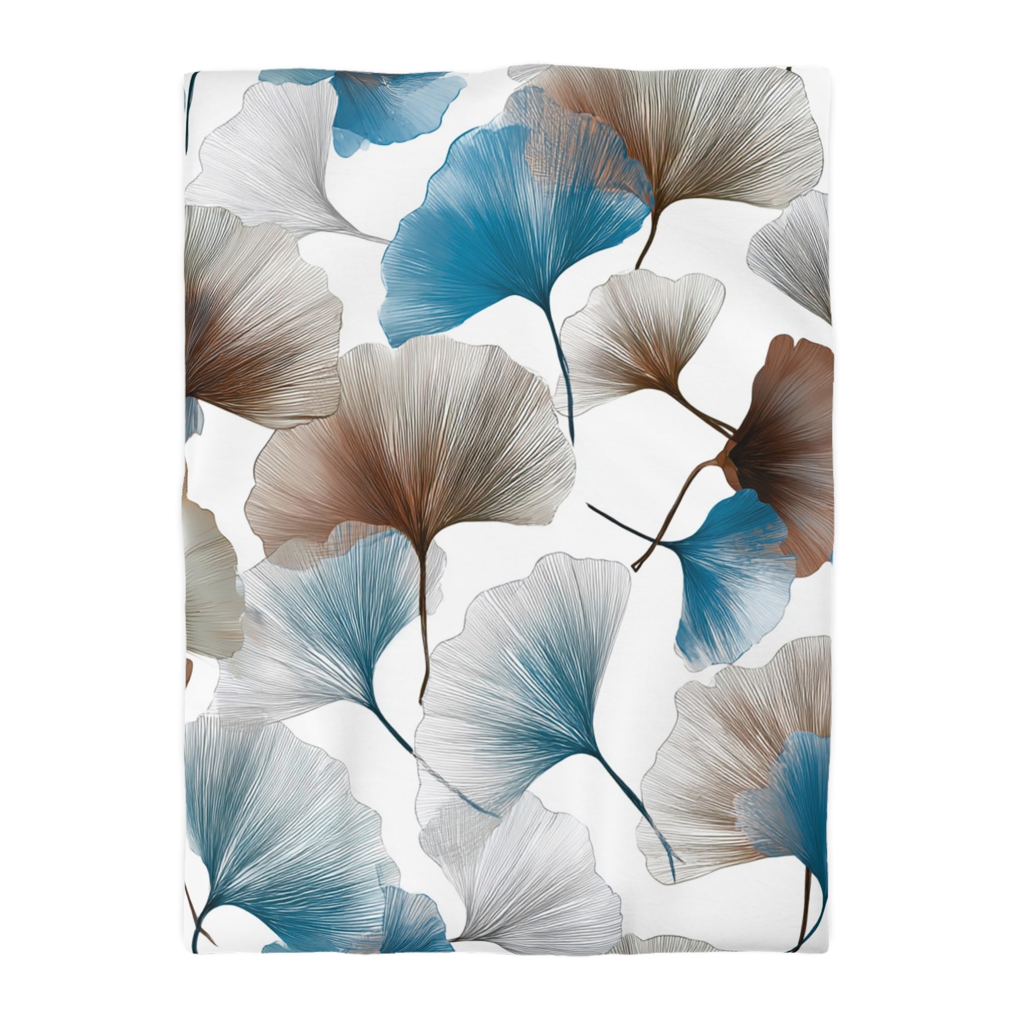 Floral Duvet, Pillow Cover | White Blue Bedroom Decor
