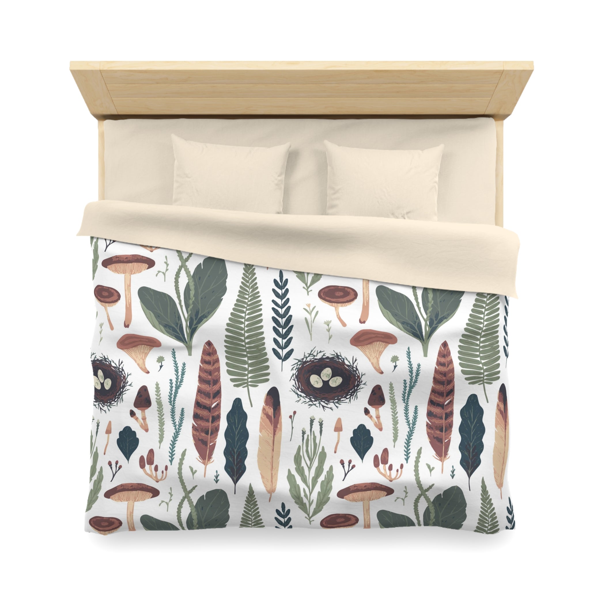 Floral Duvet, Pillow Cover | Sage Green Forest Bedroom Decor