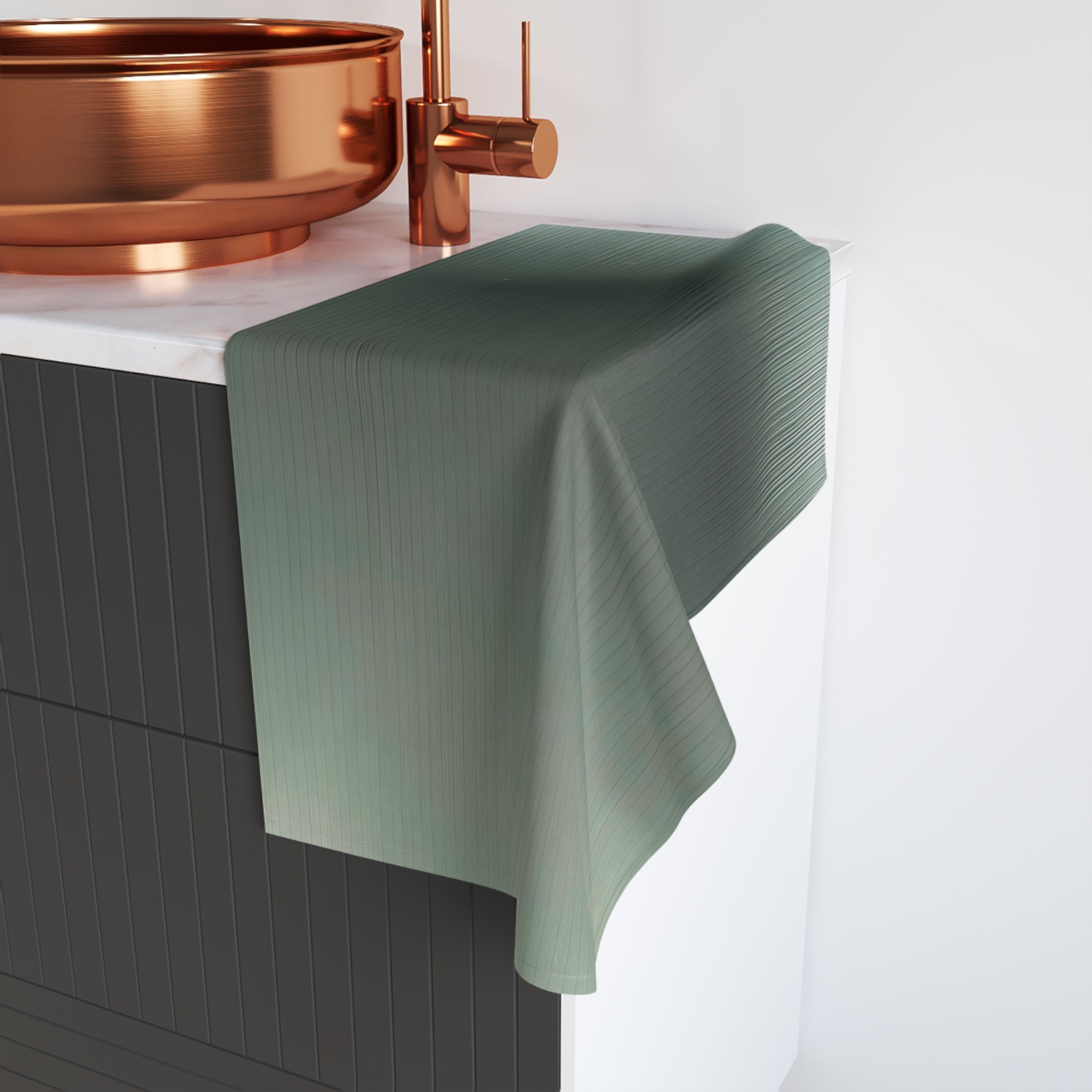 Abstract Kitchen, Bath Hand Towel | Sage Green Ombre Towel