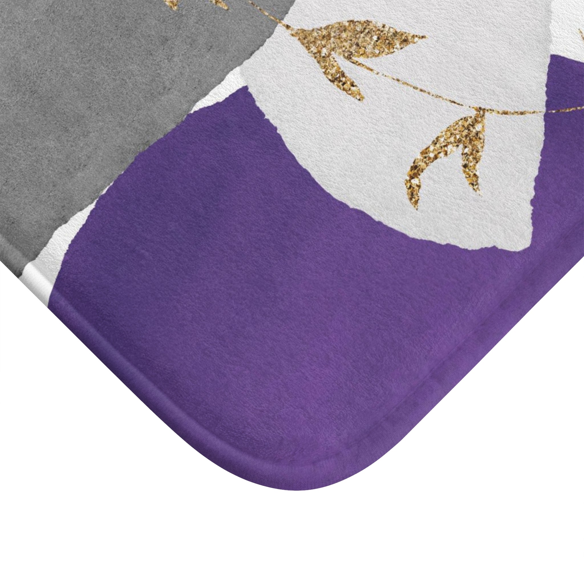 Boho Bath, Kitchen Mat | Modern Grey, Lilac Lavender Purple Bathroom Decor