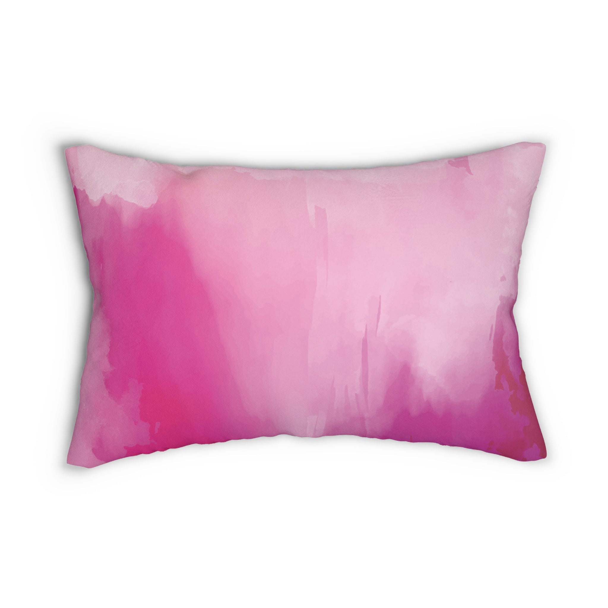 Abstract Floral Lumbar Pillow | Pink Ombre
