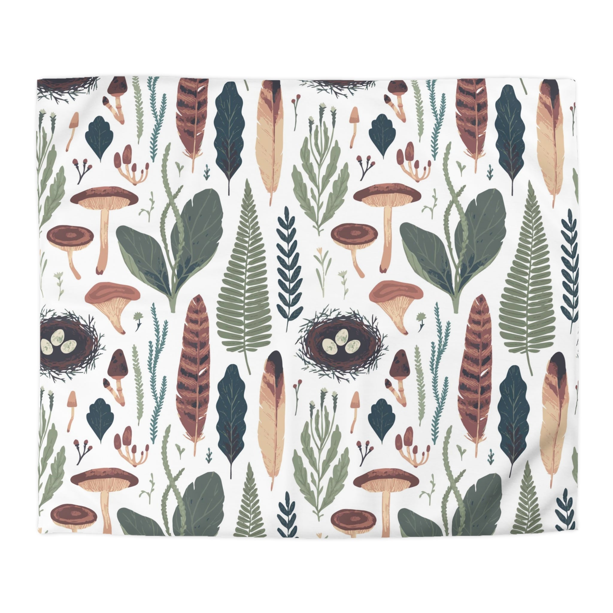 Floral Duvet, Pillow Cover | Sage Green Forest Bedroom Decor
