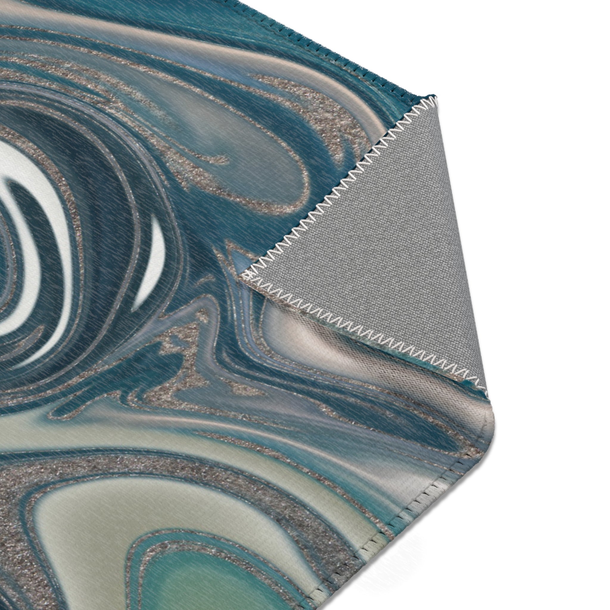 Abstract Large Area Rug | Modern Rug, Teal Sage Green
