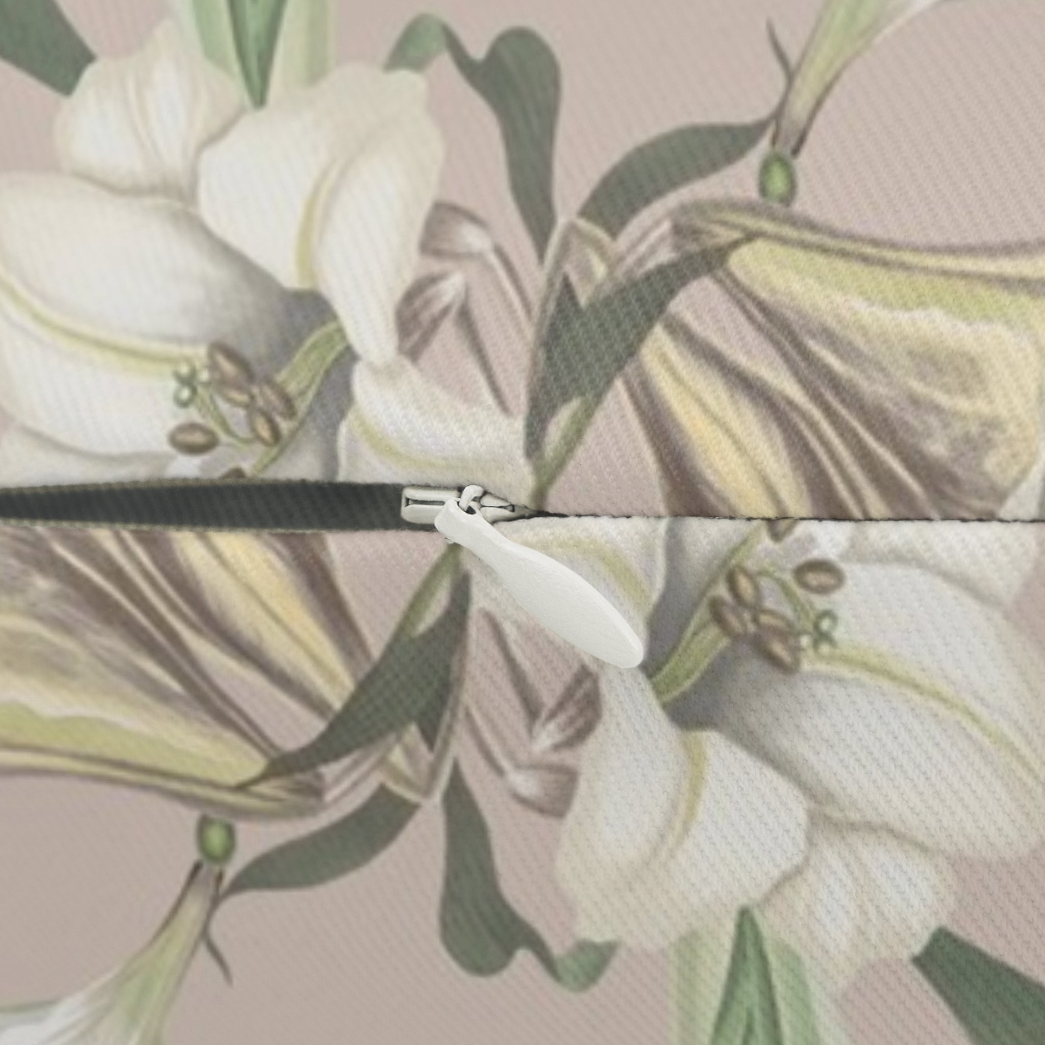 Jungle Lumbar Pillow | White Sage Green Beige Watercolor