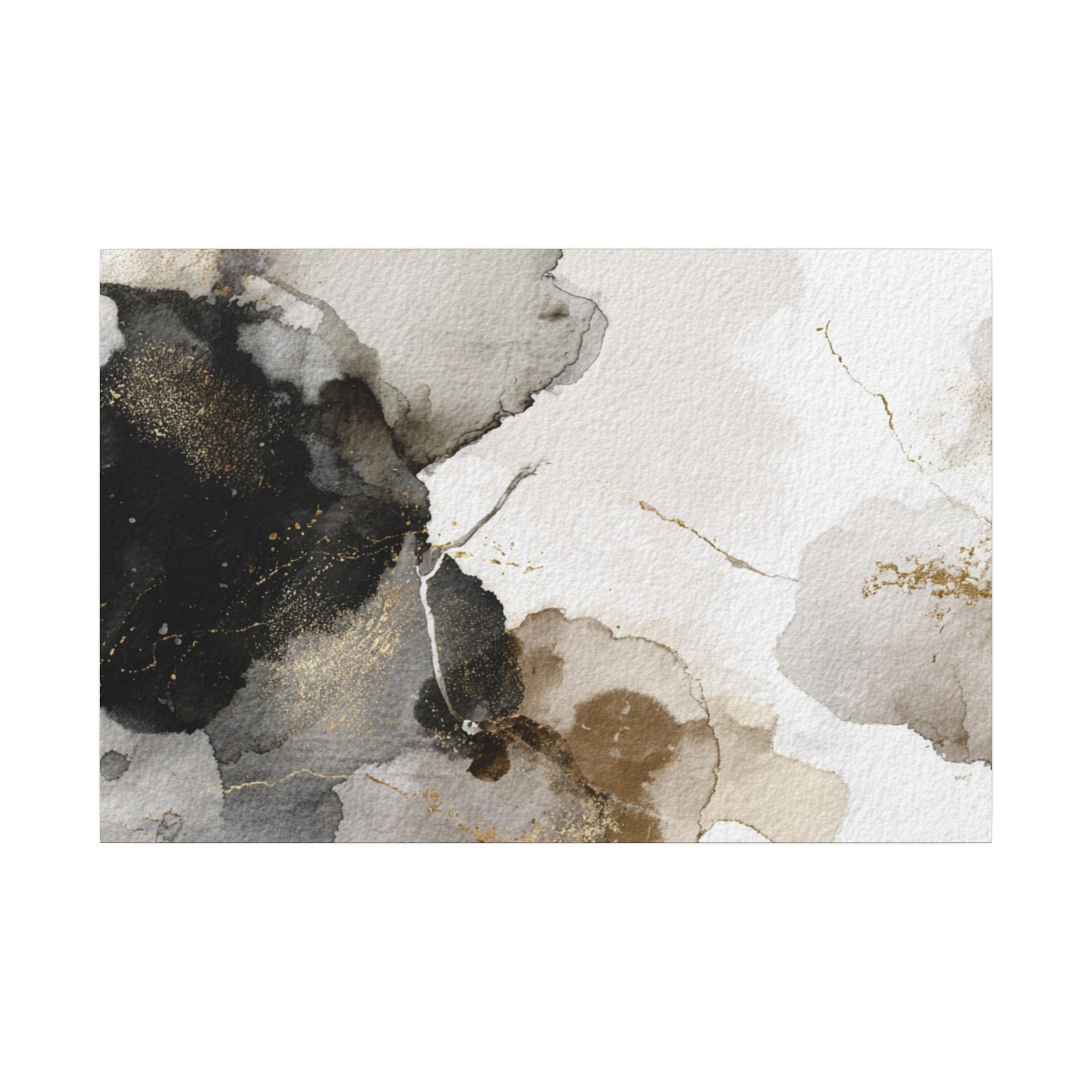 Abstract Neutral Wall Art Print | Boho Earthy Home Decor | Blue, Muted Gold Modern Organic Art