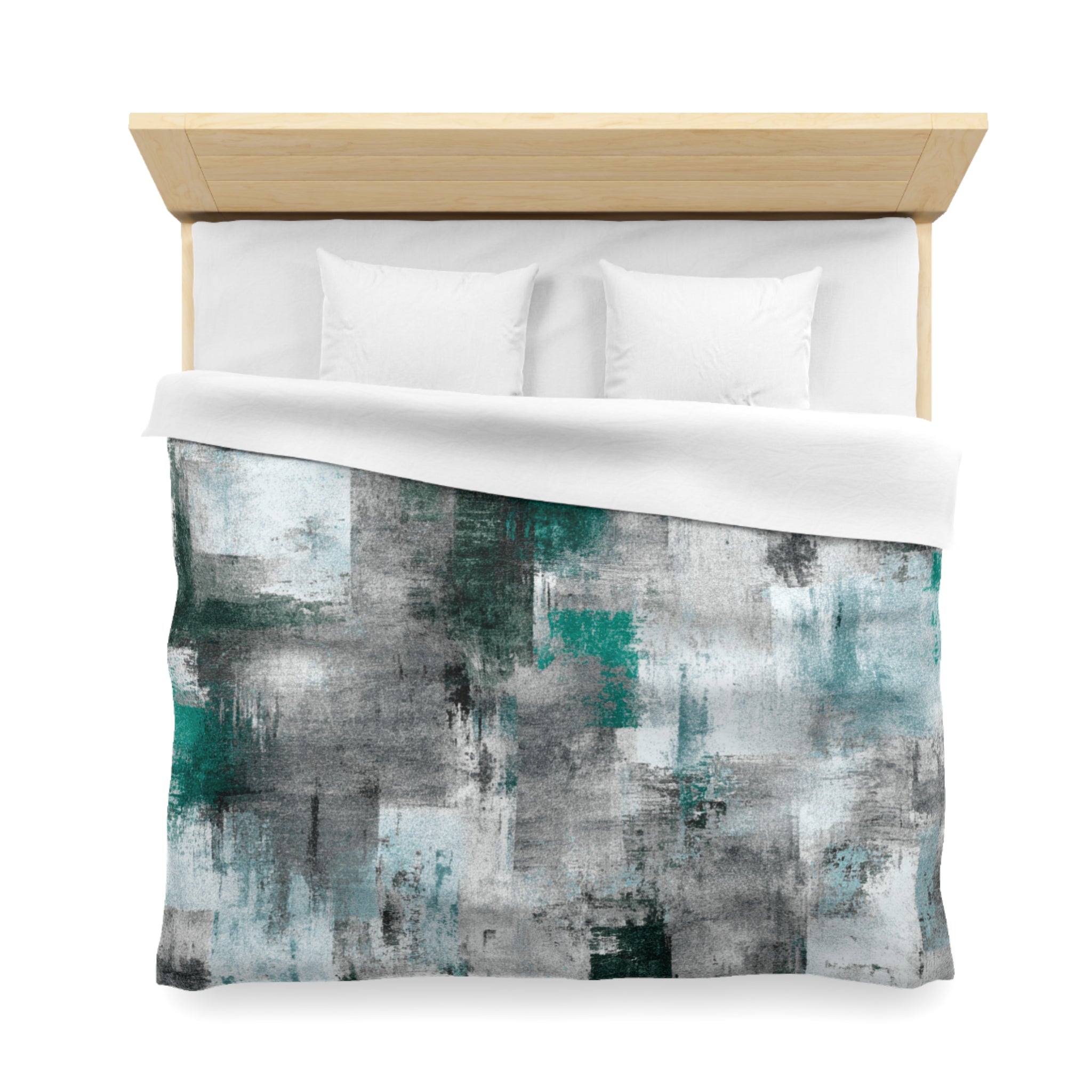 Ombre Duvet, Pillow Cover | Grey Green Bedroom Decor