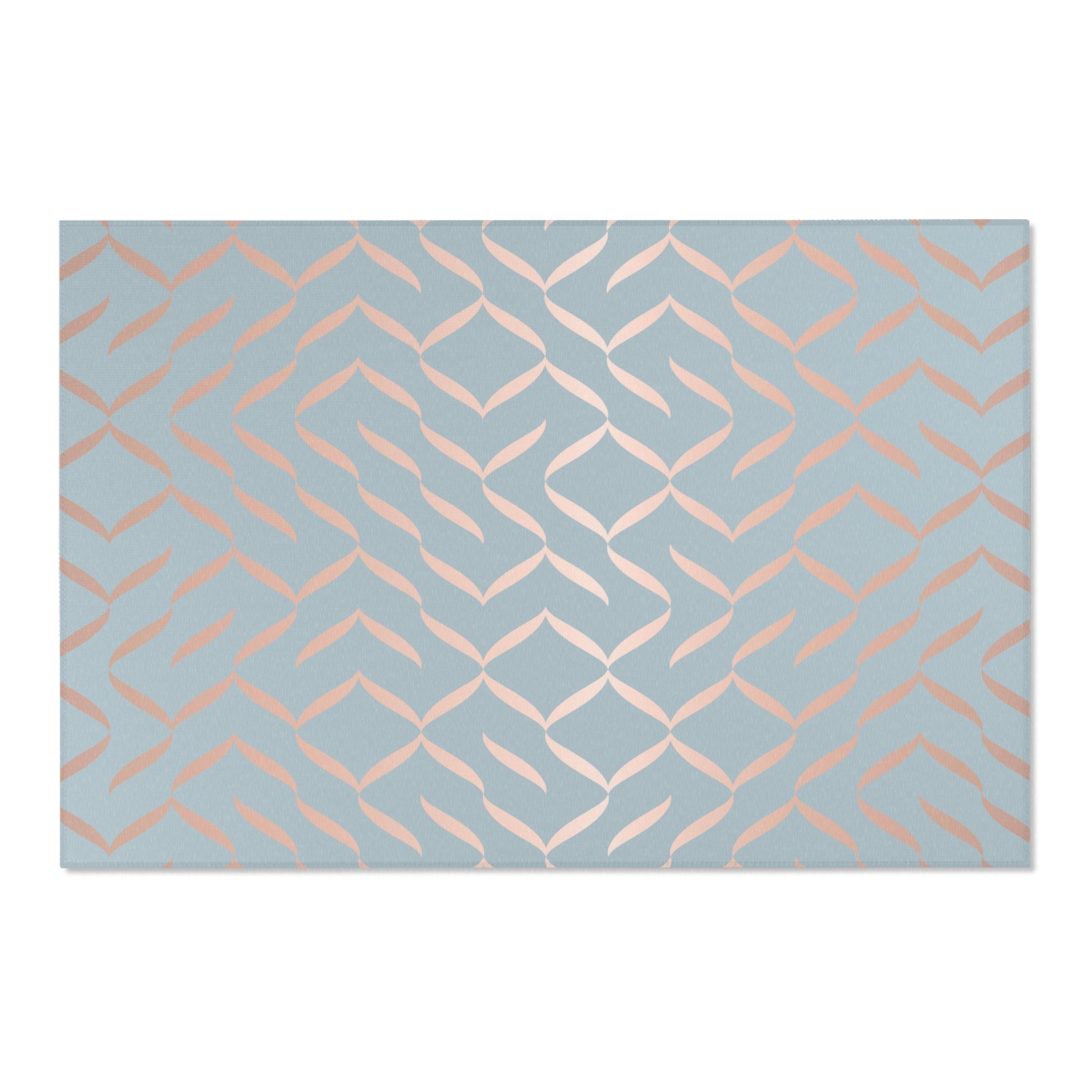 Abstract Large Area Rug | Ombre Blue Beige Watercolor Rug