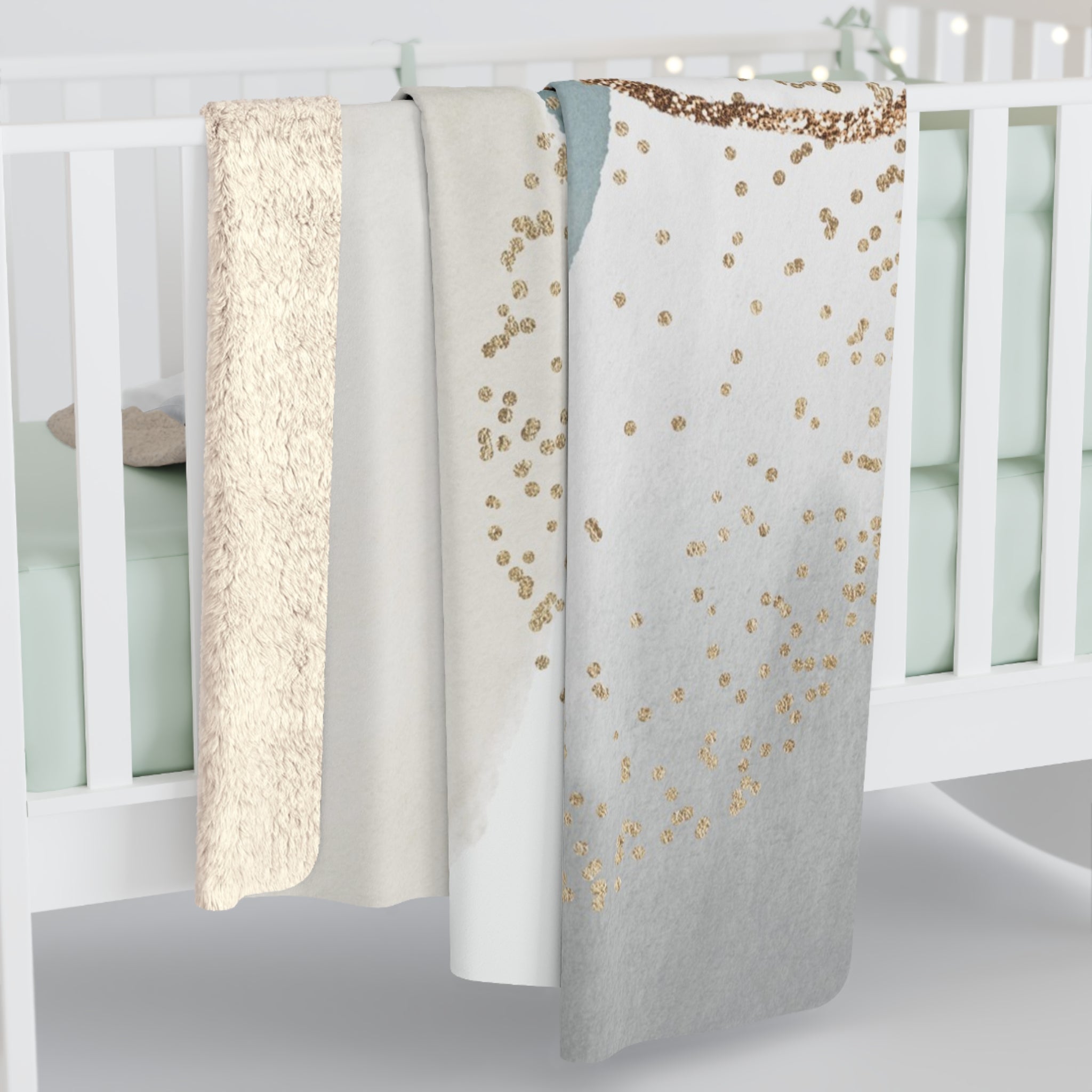 Abstract Throw Blanket | Grey Blue Beige Pastel