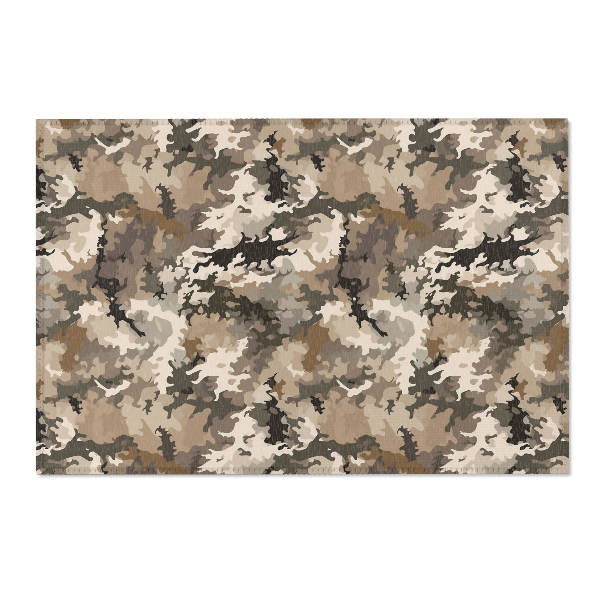 Abstract Area Rug | Beige Brown Cream Watercolor Artsy Rug