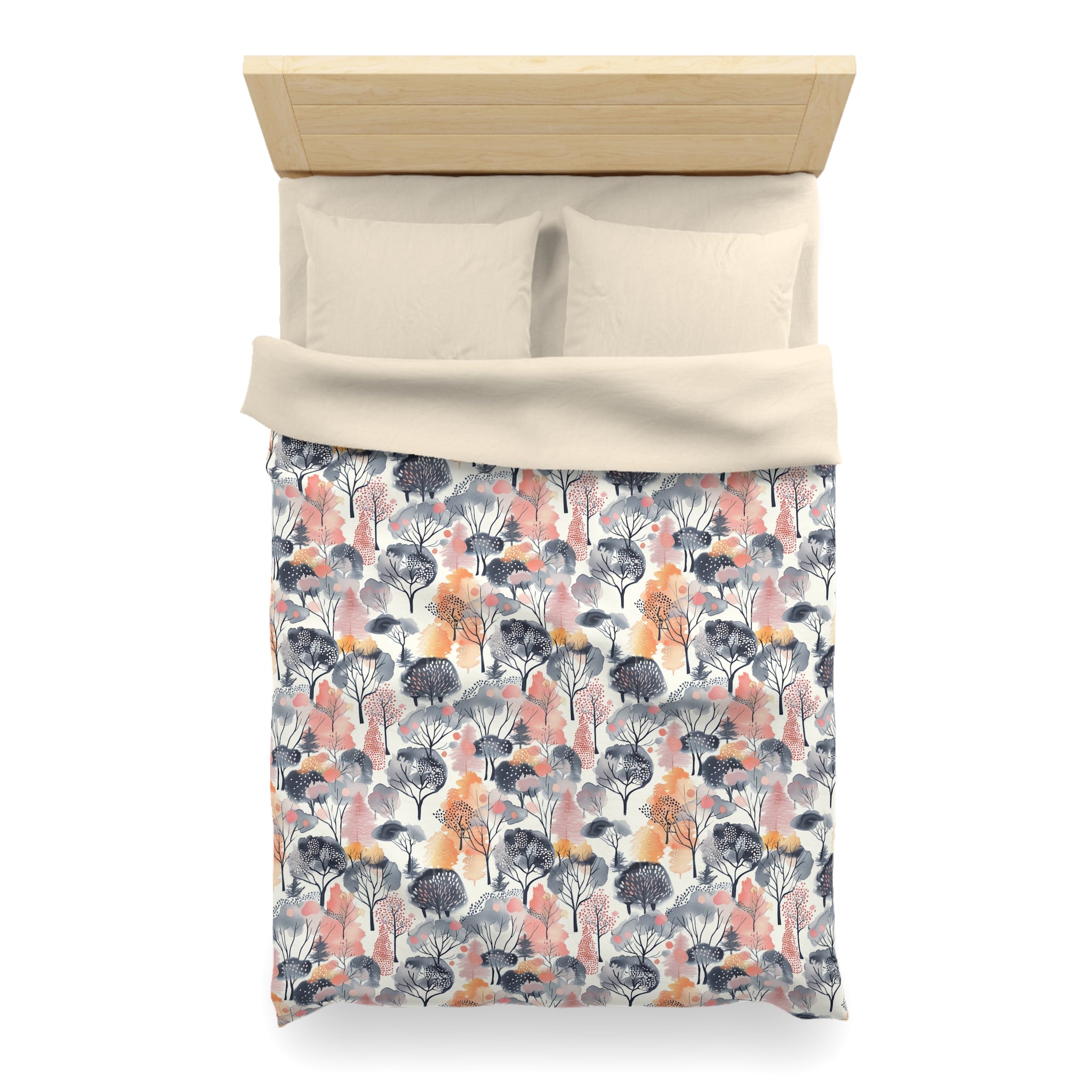 Floral Duvet Cover | Abstract Nature, Trees | Bedroom Decor