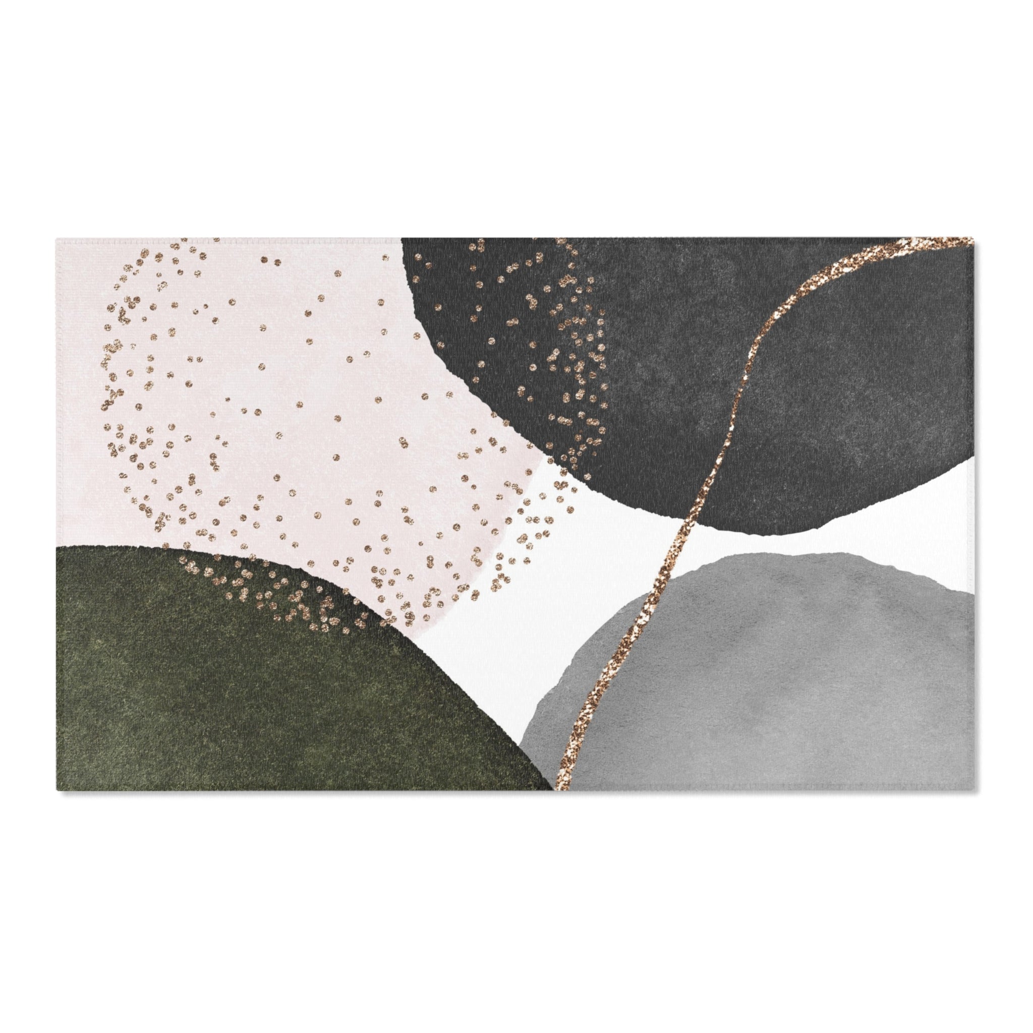 Abstract Area Rug | Grey Green Watercolor Artsy Rug