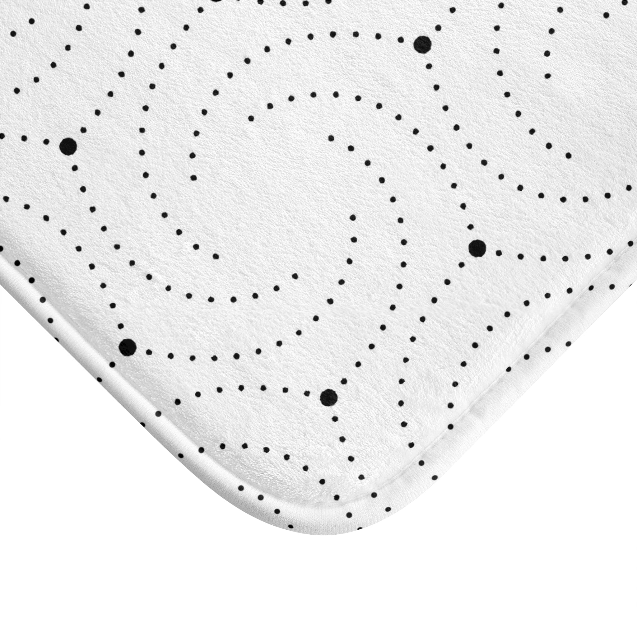 Art Deco Bath, Kitchen Mat, Rug | Black White Minimalist Geometric