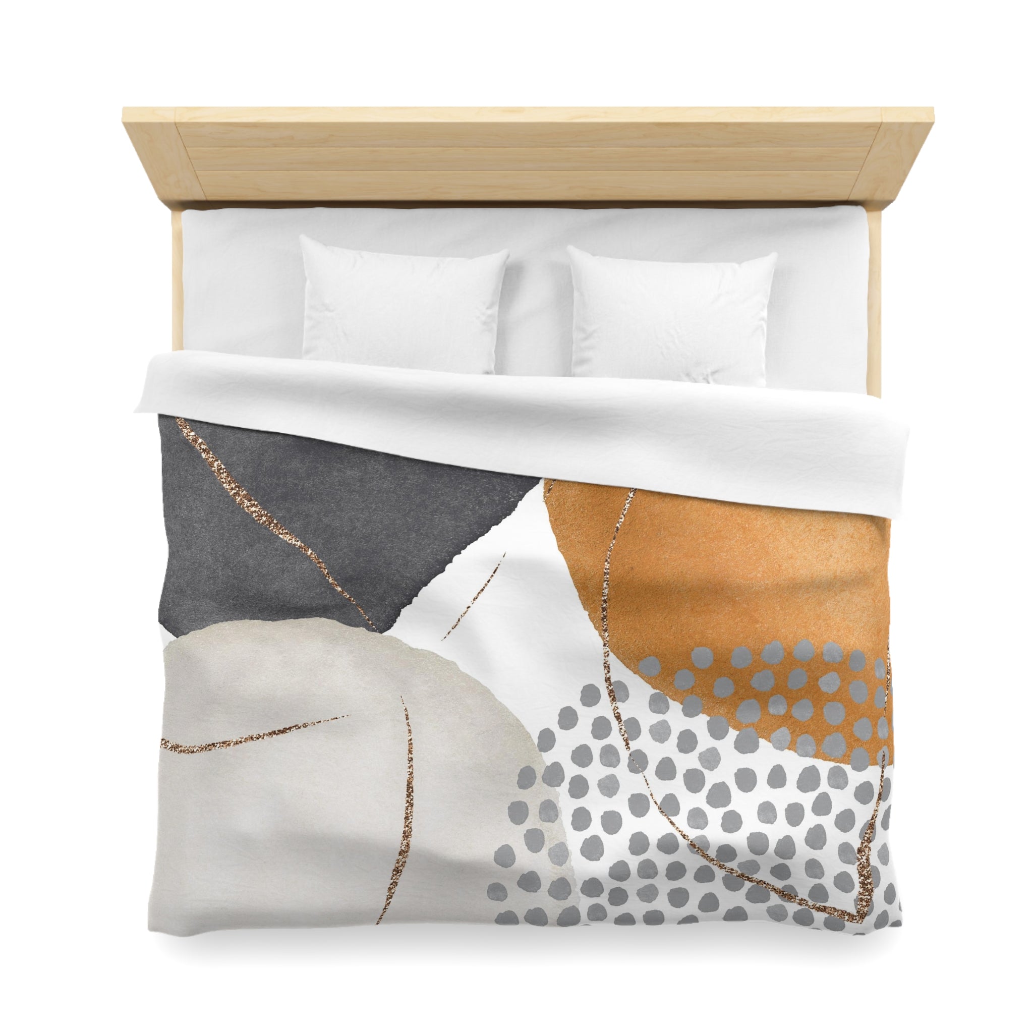 Abstract Duvet, Pillow Cover Set | Earthy Grey Bedroom Set