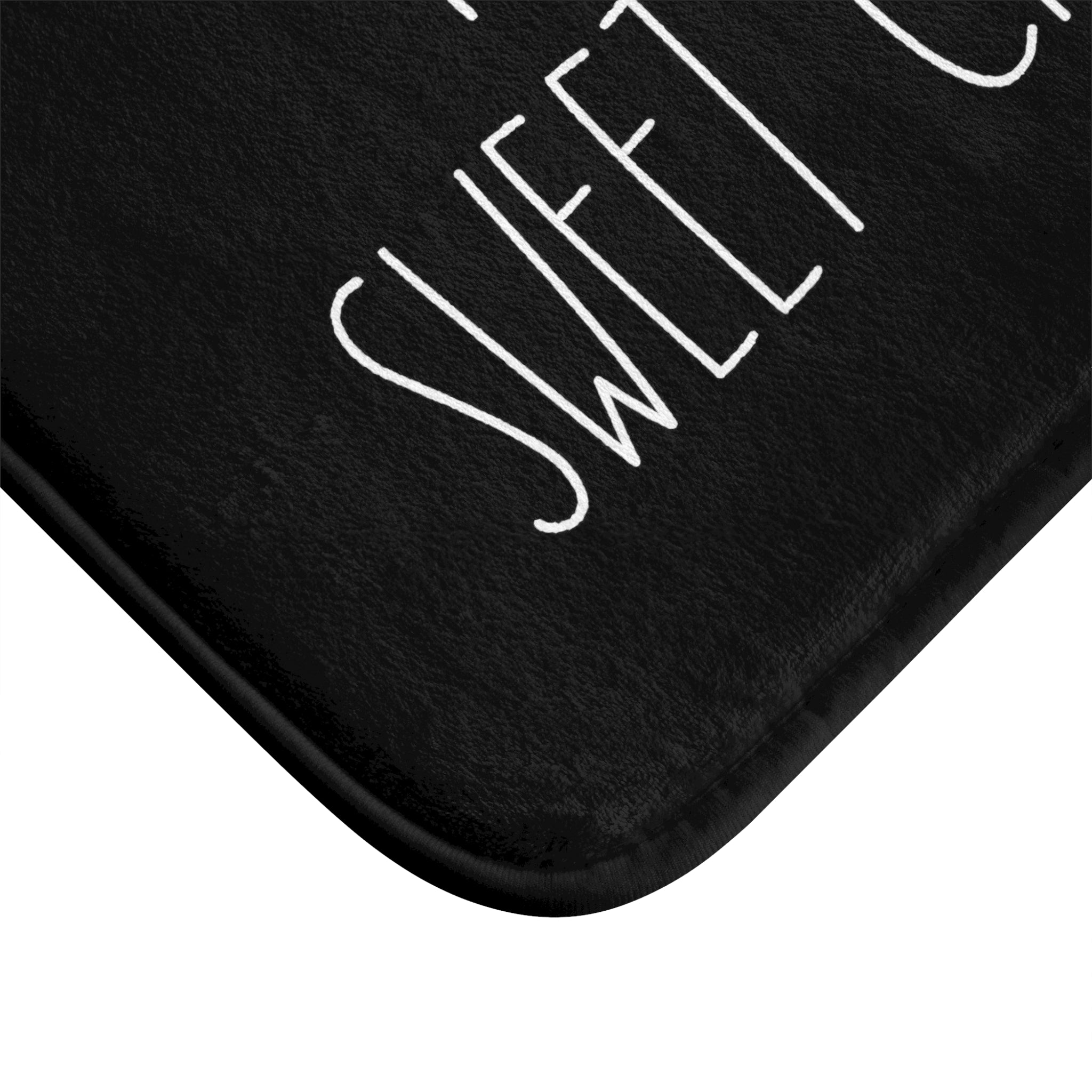 Black Bath Mat | Hello Sweet Cheeks Cute Bath Rug
