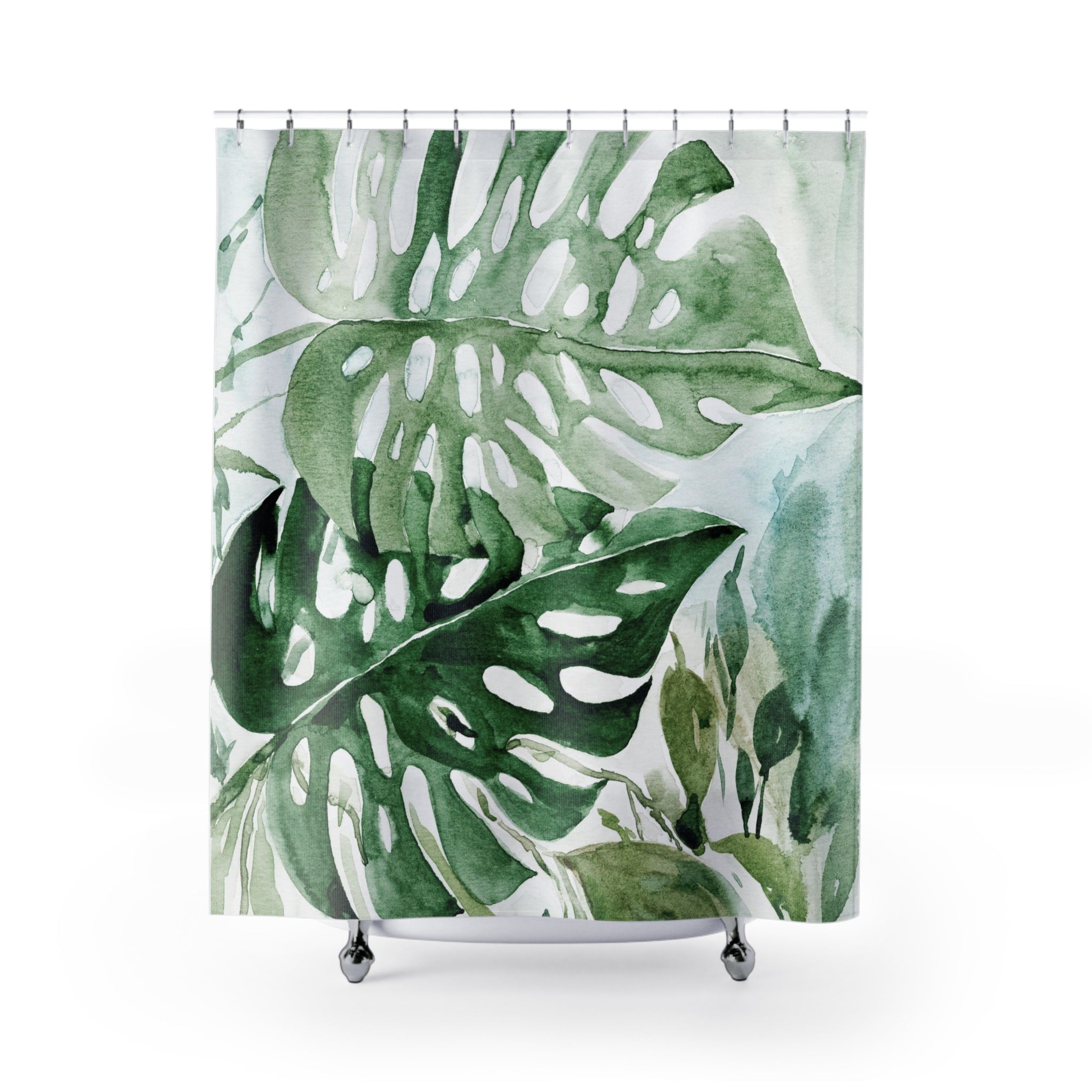 modern boho fabric shower curtain