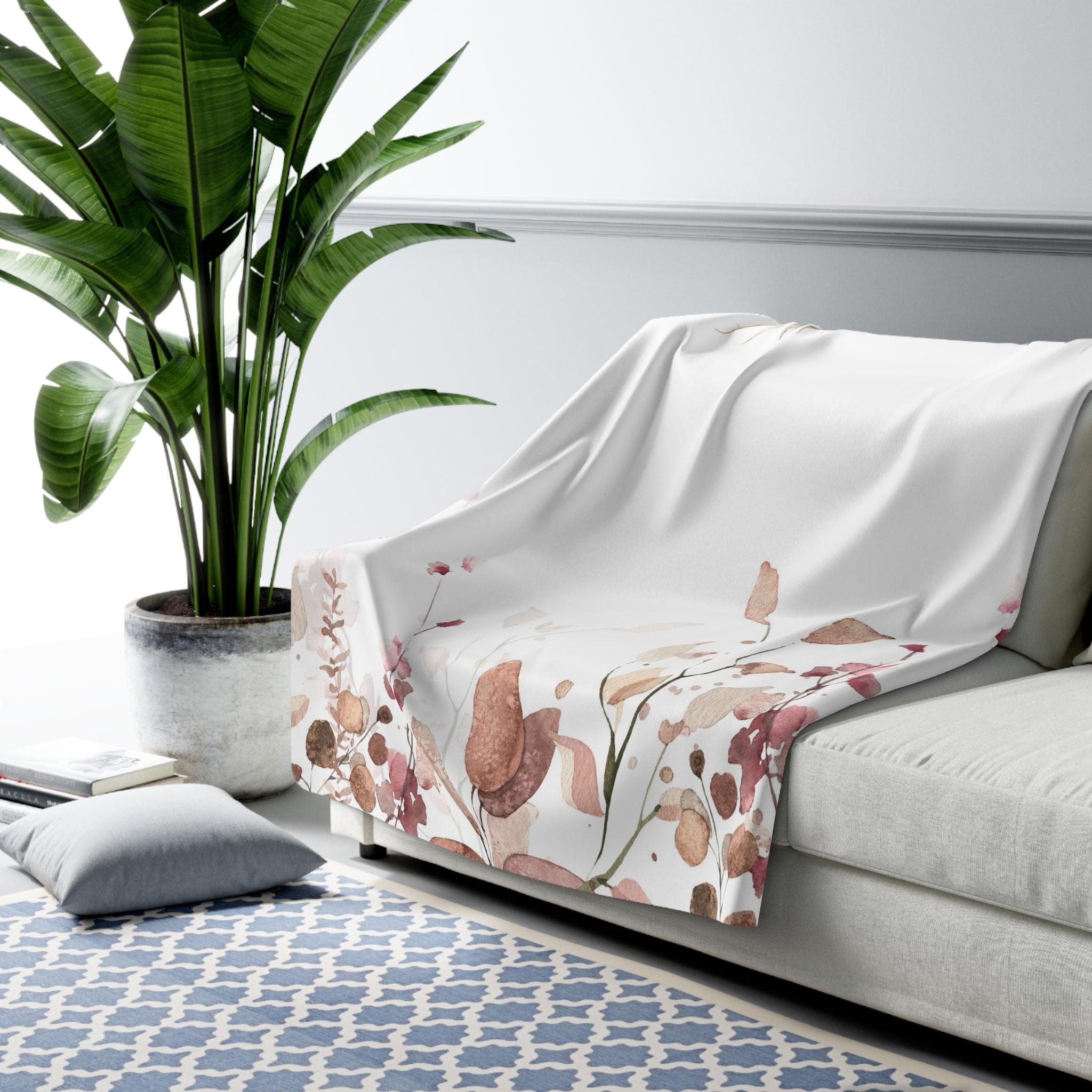 modern abstract cozy blanket