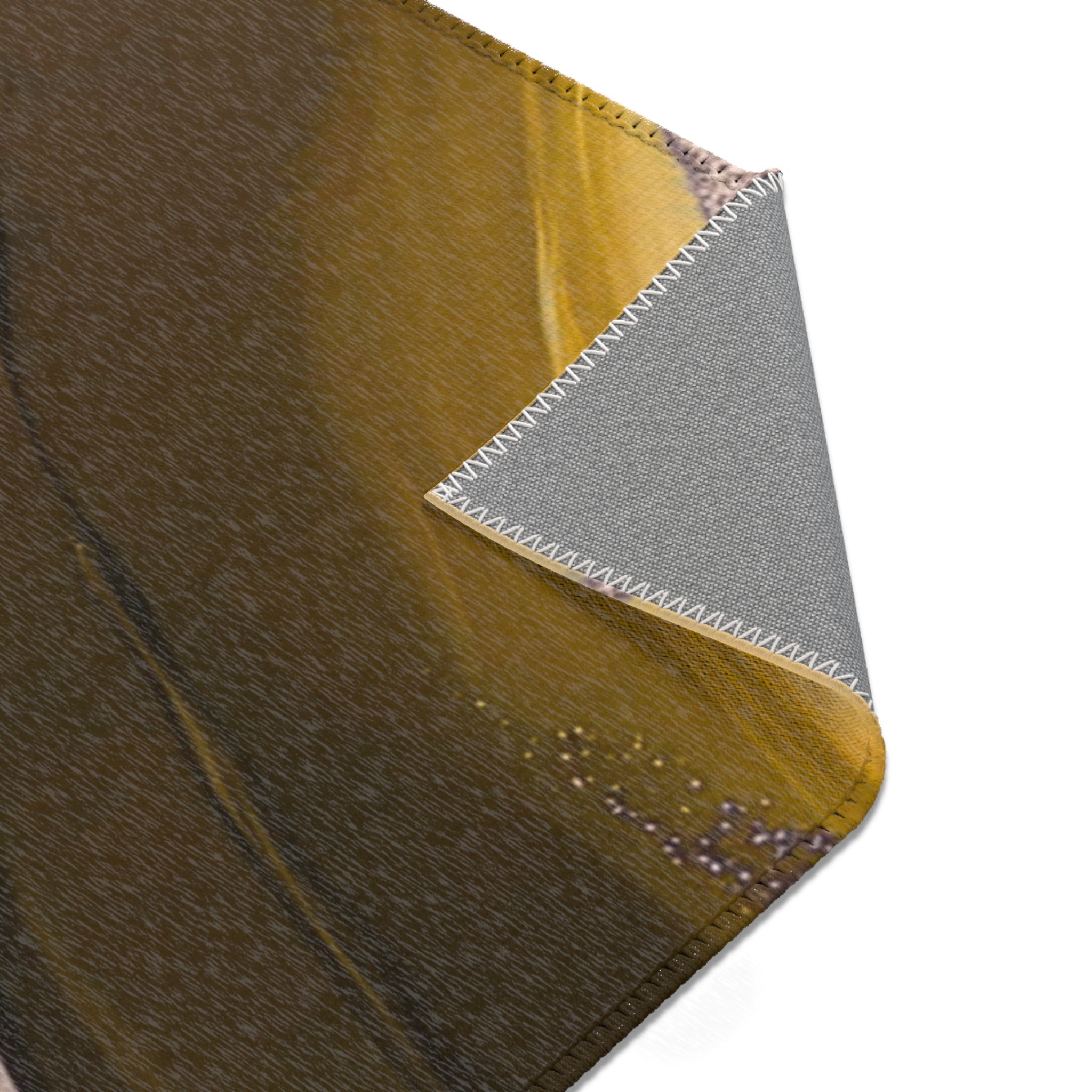 Abstract Area Rug | Muted Gold, White Yellow Brown Mauve