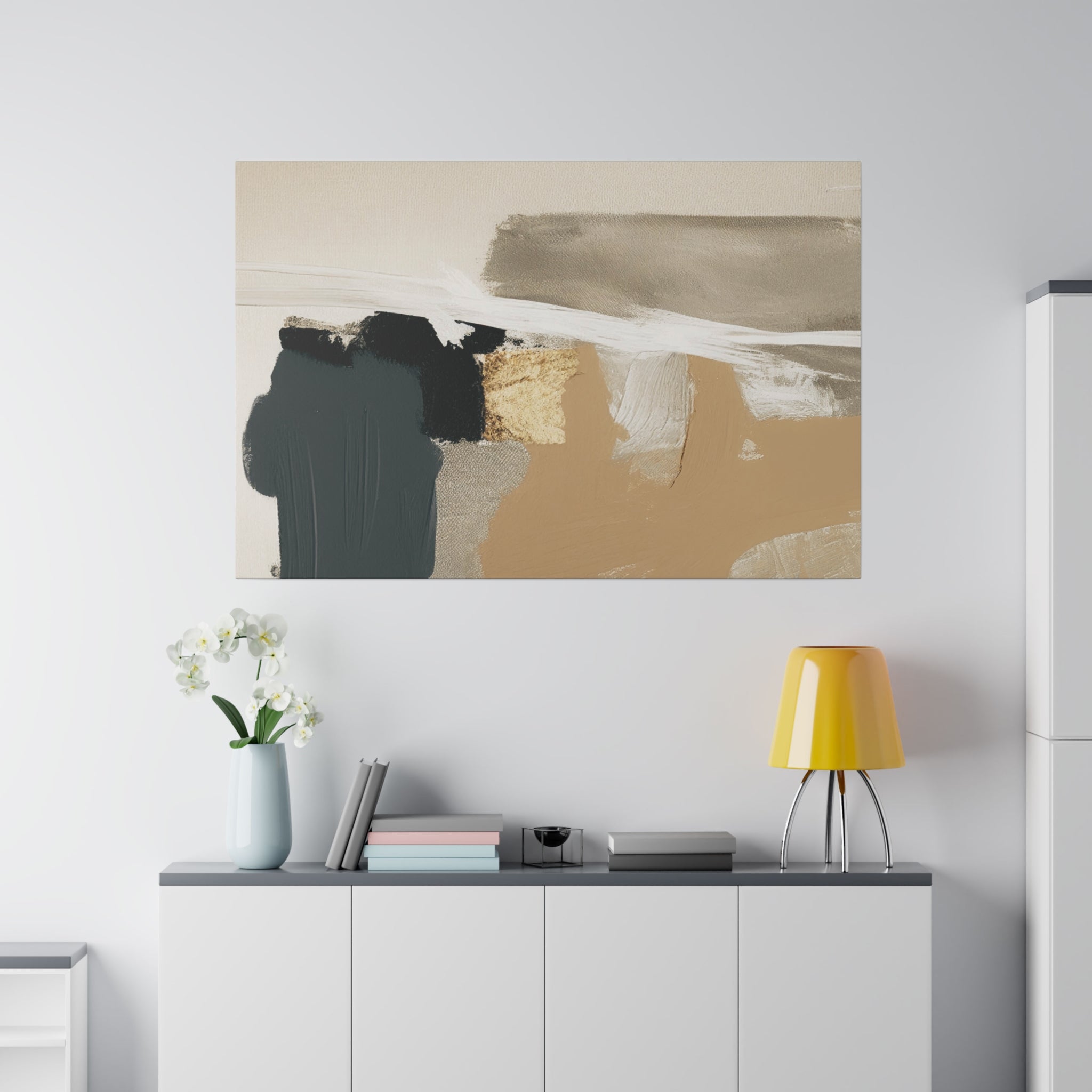 Canvas Wall Art | Earthy Beige Grey Wall Artwork
