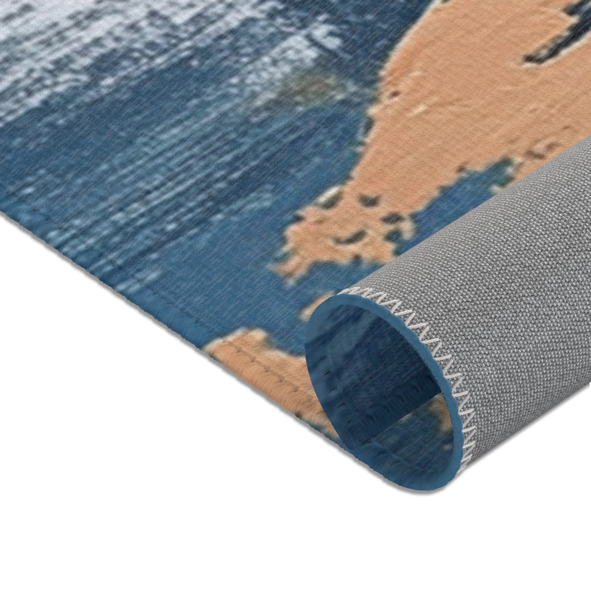 Abstract Ombre Area Rug | Pink Blue Watercolor Artsy Rug