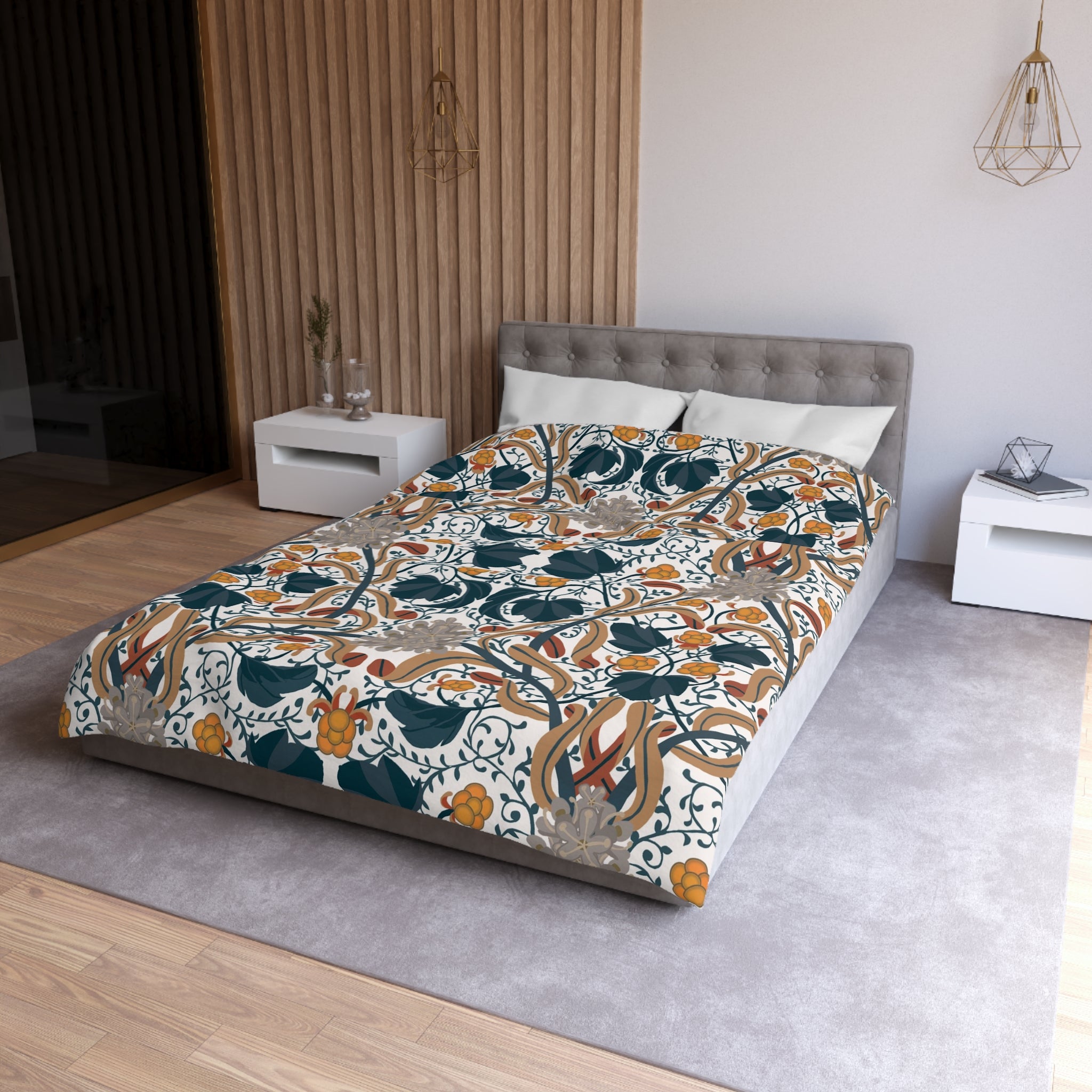 Retro, Vintage Duvet Cover | William Morris Inspired | Bedroom Decor